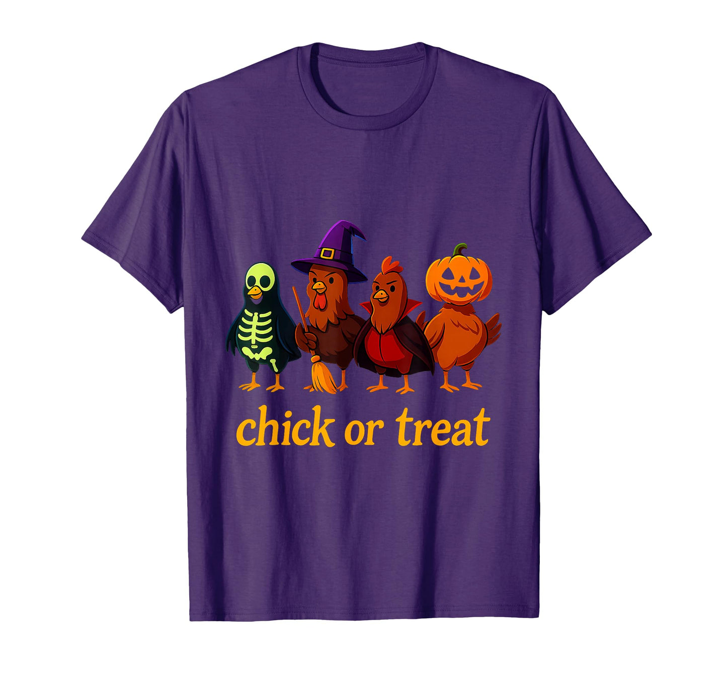 Chick Or Treat Halloween Witch Spooky Chicken T-Shirt