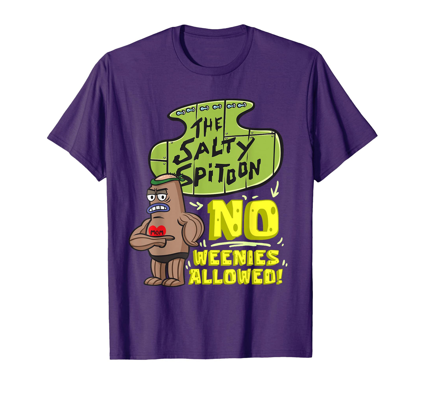 Mademark x SpongeBob SquarePants - Salty Spitoon No Weenies Allowed SpongeBob Gym Bodybuilder T-Shirt