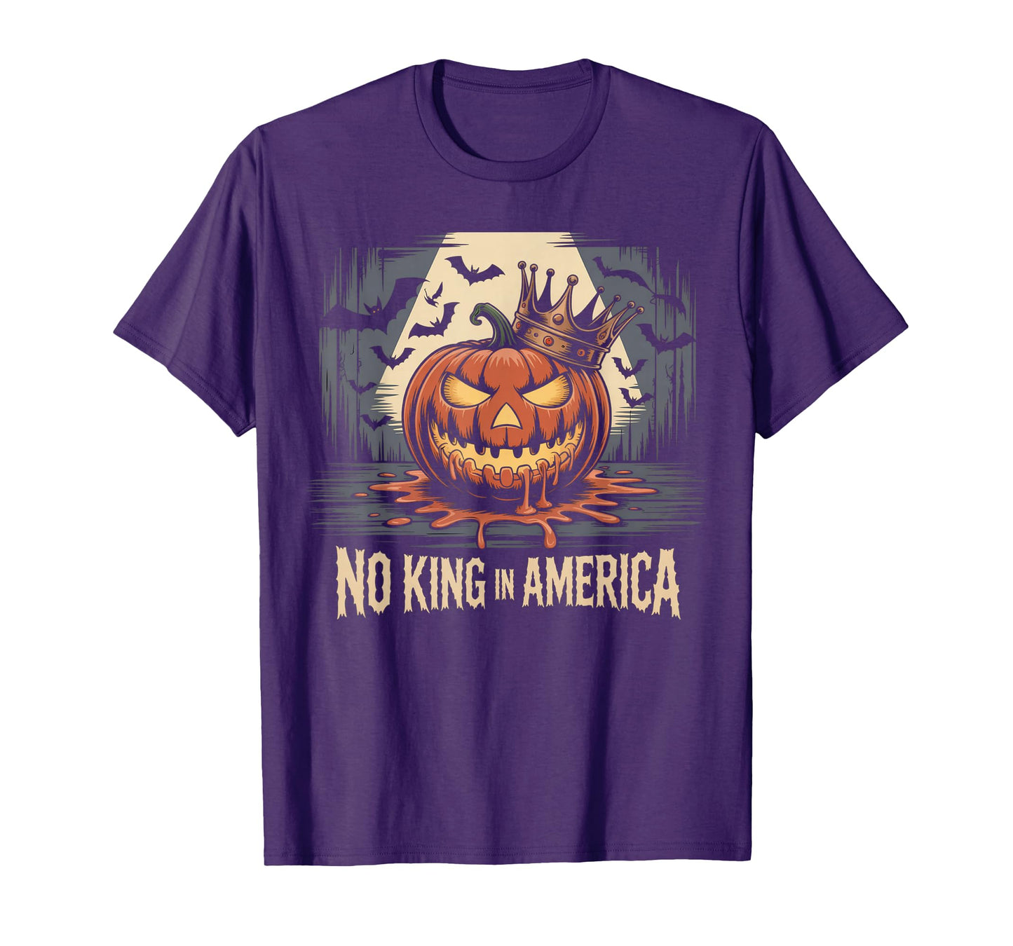 No Kings in America Since 1776 Distressed USA Flag Vintage T-Shirt