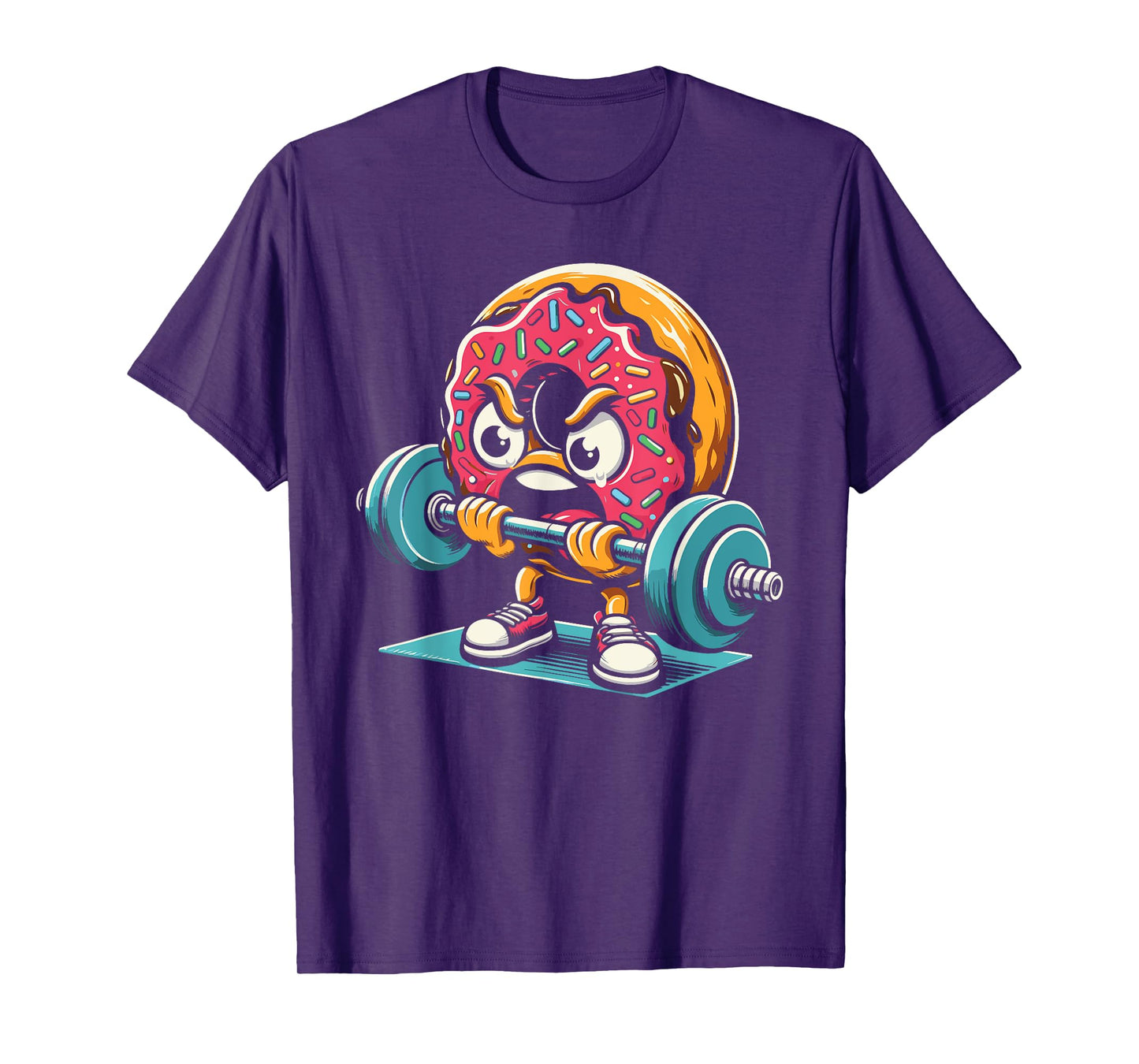 Donut Lifting Weights Funny Gym Workout Weightlifting T-Shirt