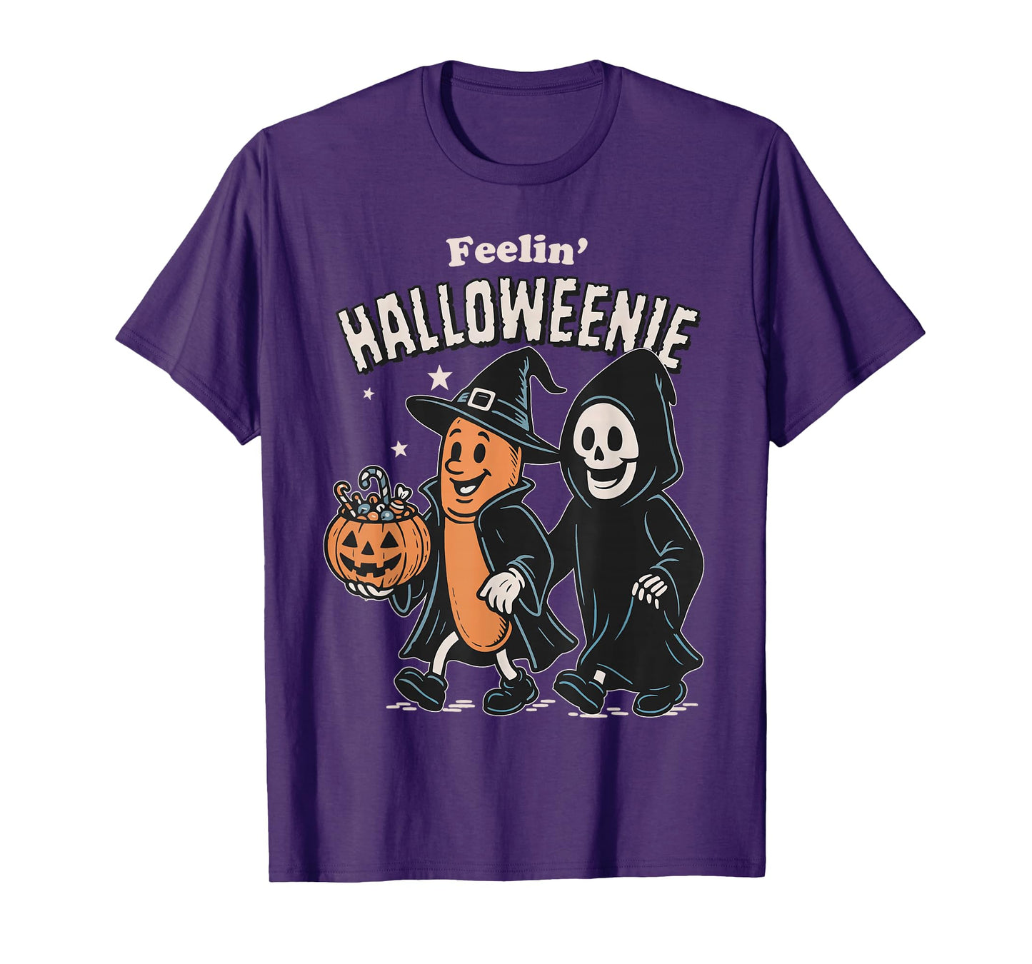 Feelin' Halloweenie Sausage in Witch Halloween Spooky Season T-Shirt