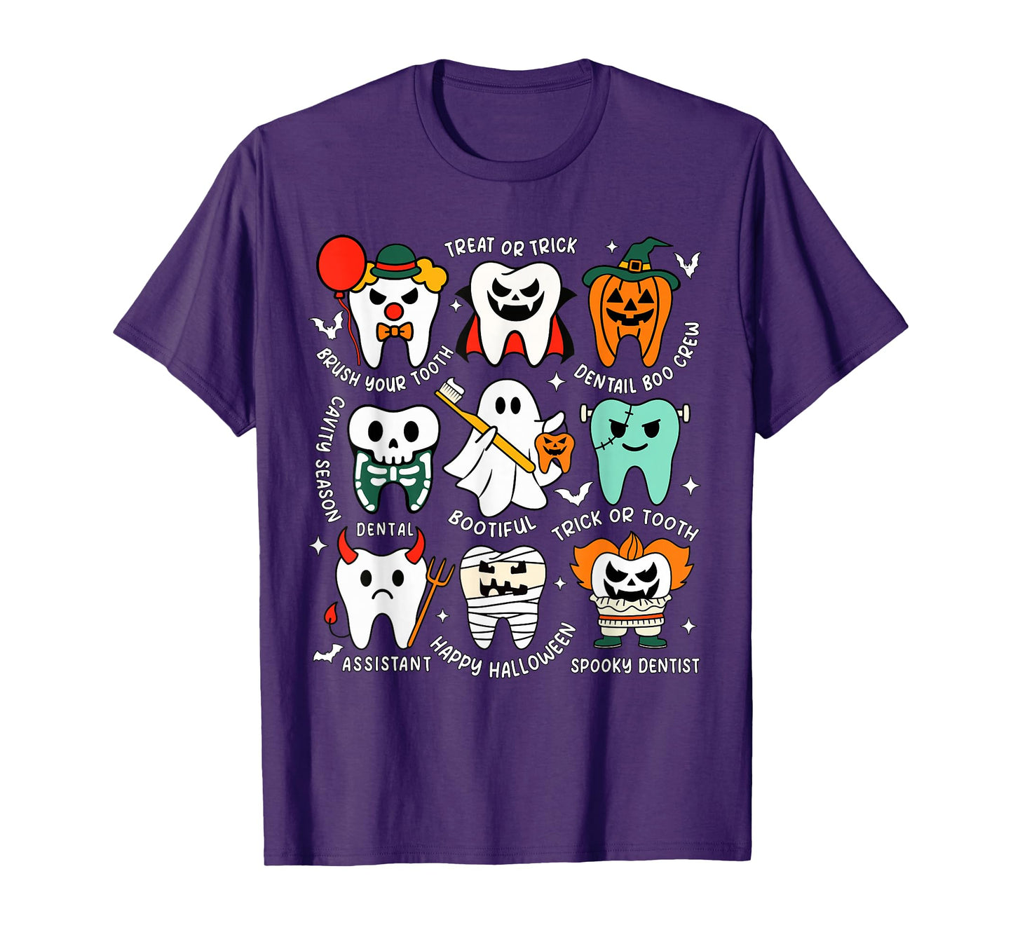 Halloween Dental Boo Crew Dentist Costume Teeth Women Men T-Shirt