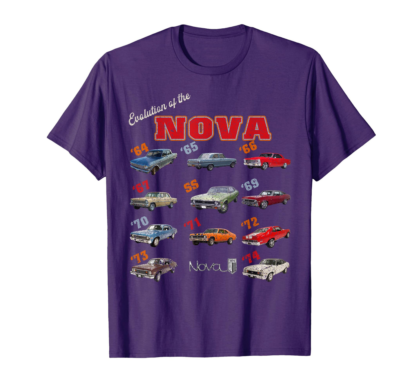 1969 72 63 64 65 66 67 68 70 71 73 74 chevys nova Evolution T-Shirt