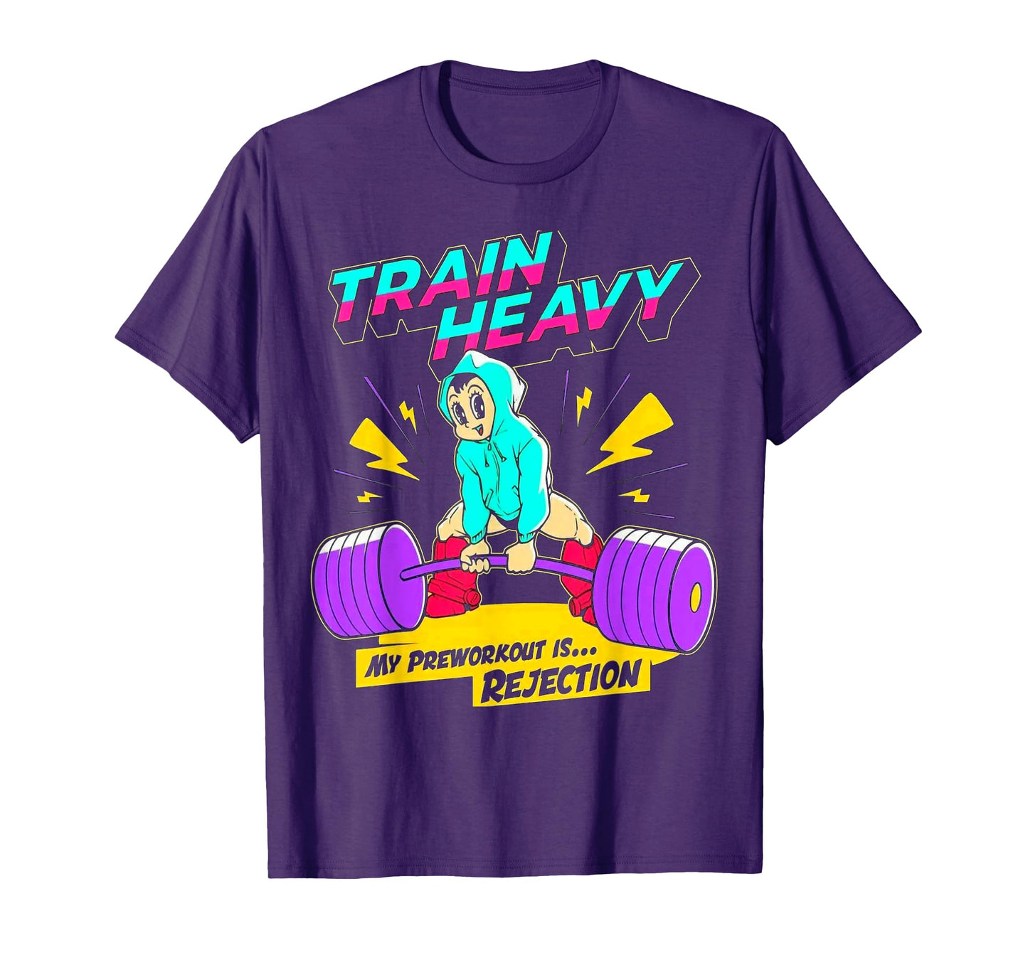 Train Heavy My Pre-Workout Is Rejection Gym Bodybuilding T-Shirt