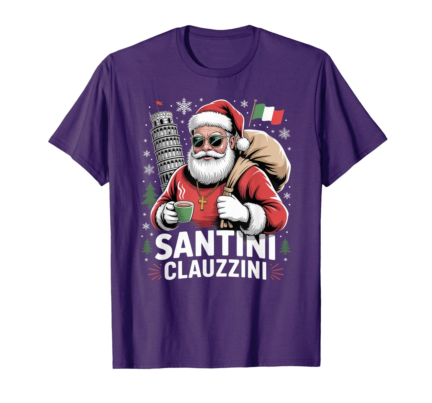Italian Brainrot Christmas Santini Clauzzini Funny Santa T-Shirt