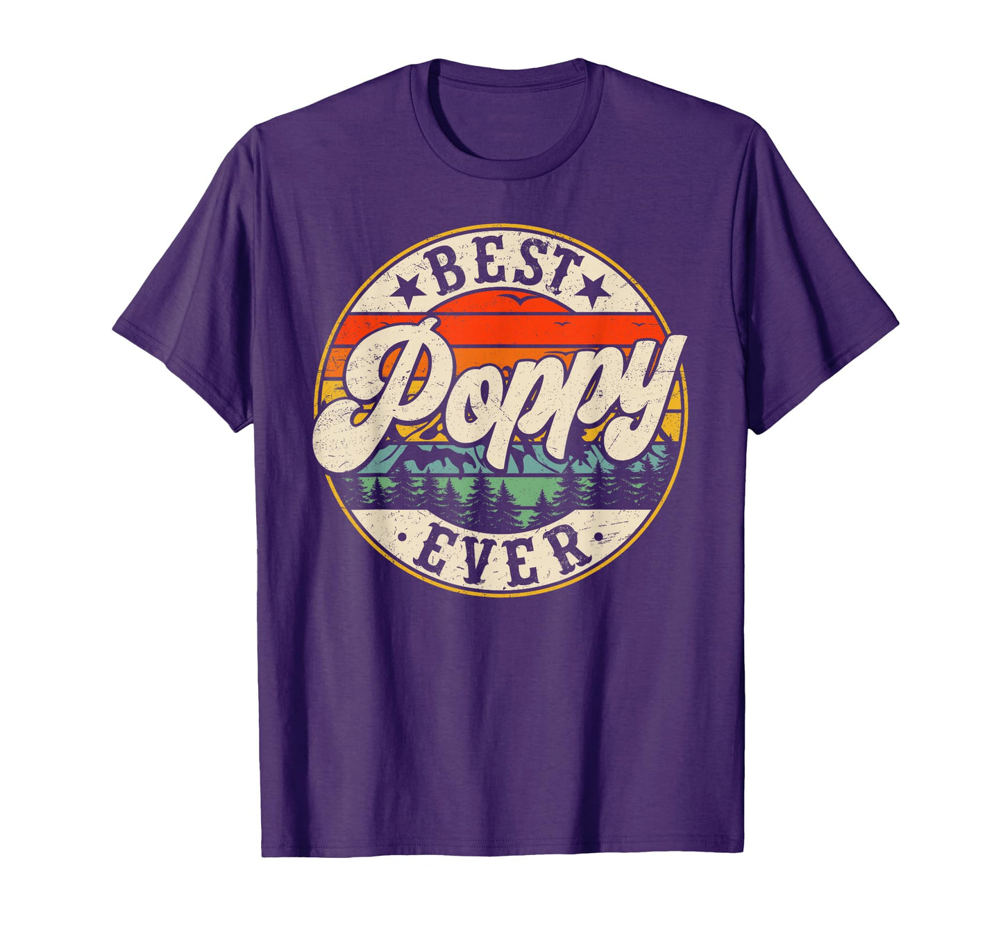 Vintage Best Poppy Ever Father's Day Grandpa Men T-Shirt