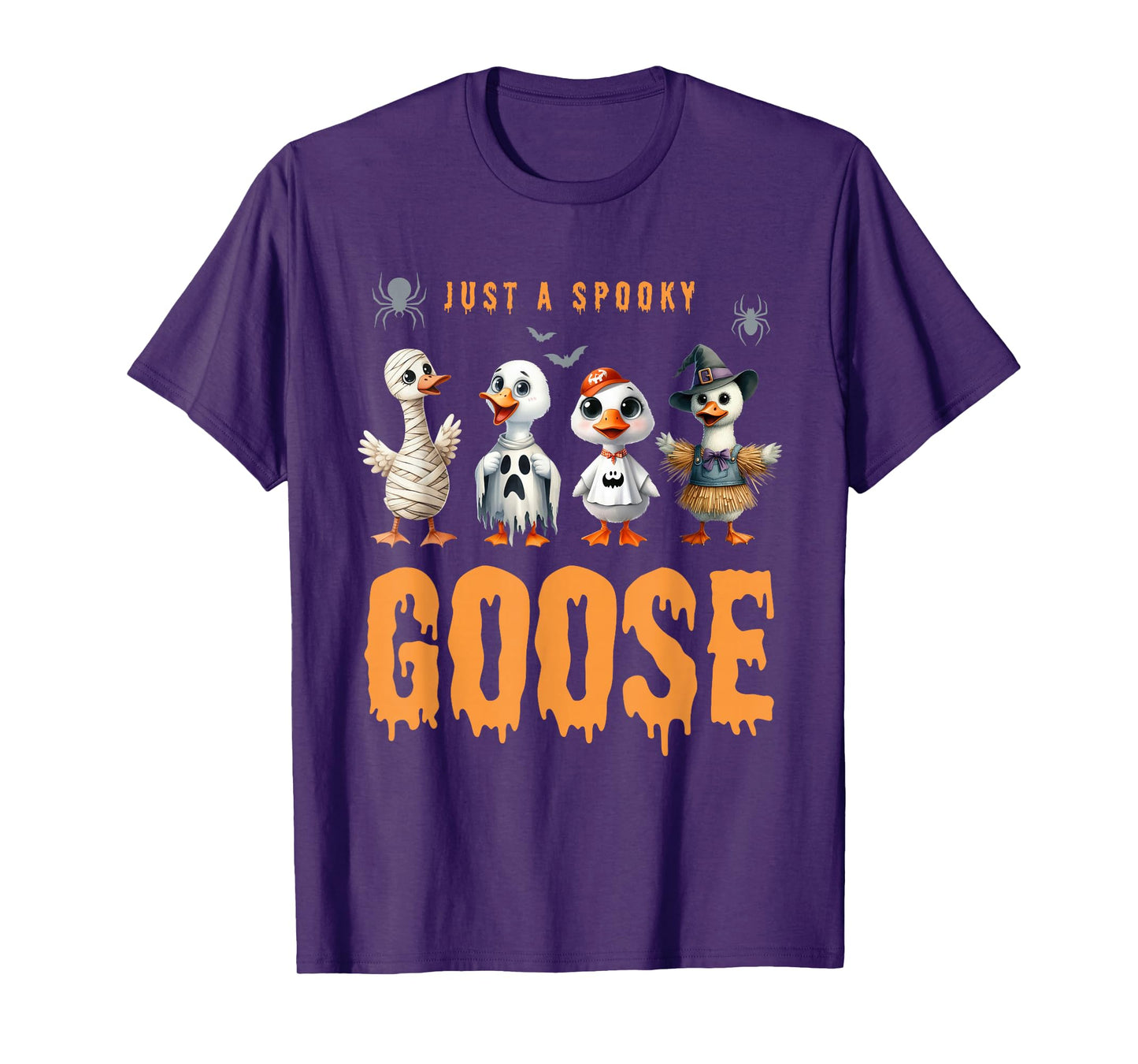Just A Spooky Goose Funny Halloween Animals Trick Or Treat T-Shirt