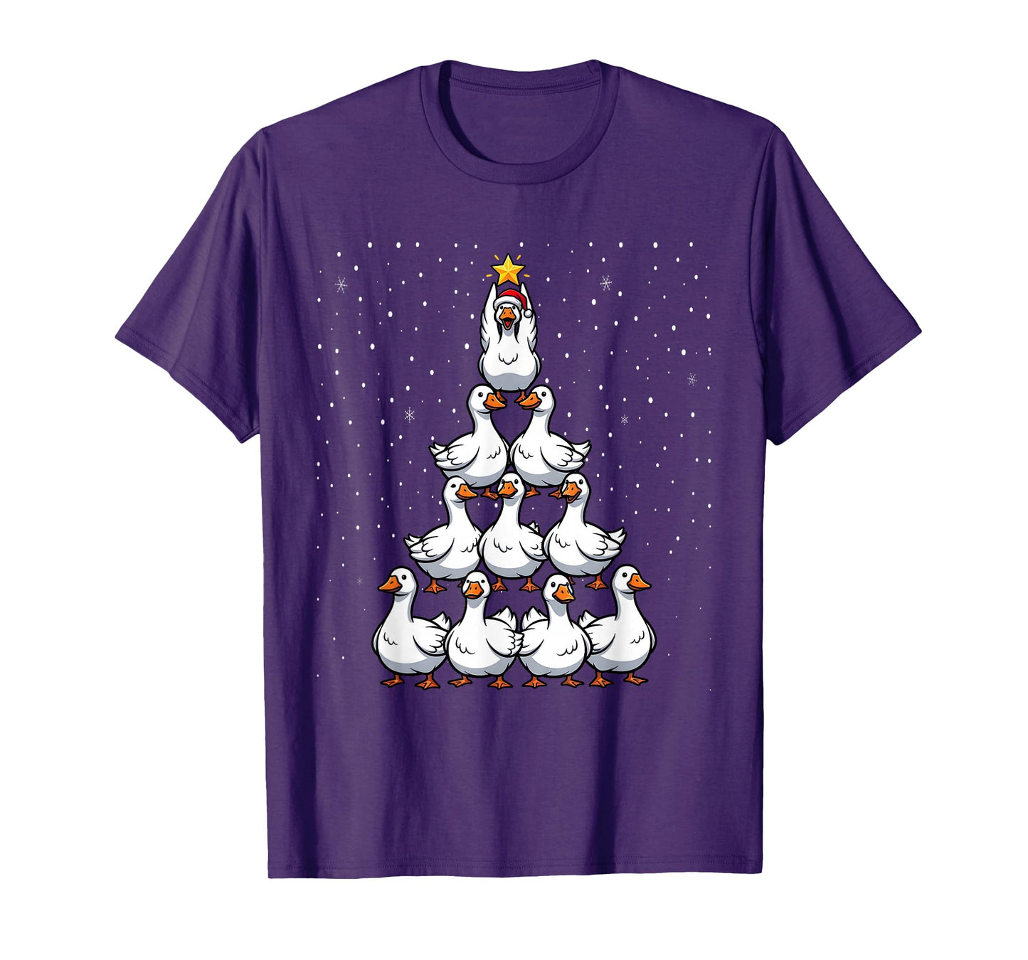 Funny Goose Christmas Tree Farm Animal T-Shirt