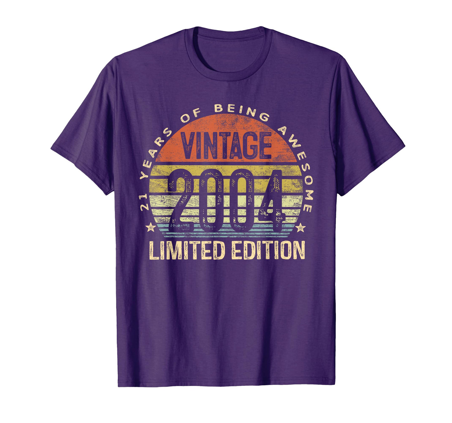 Vintage 2004 Limited Edition 21-Year-Old Gifts 21st Birthday T-Shirt