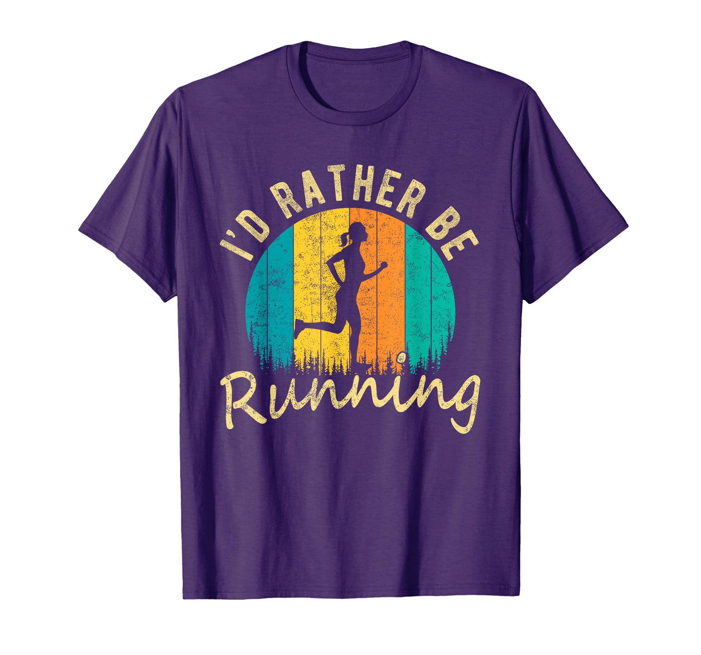 Id Rather Be Running, Funny Running Fitness Saying For Women T-Shirt