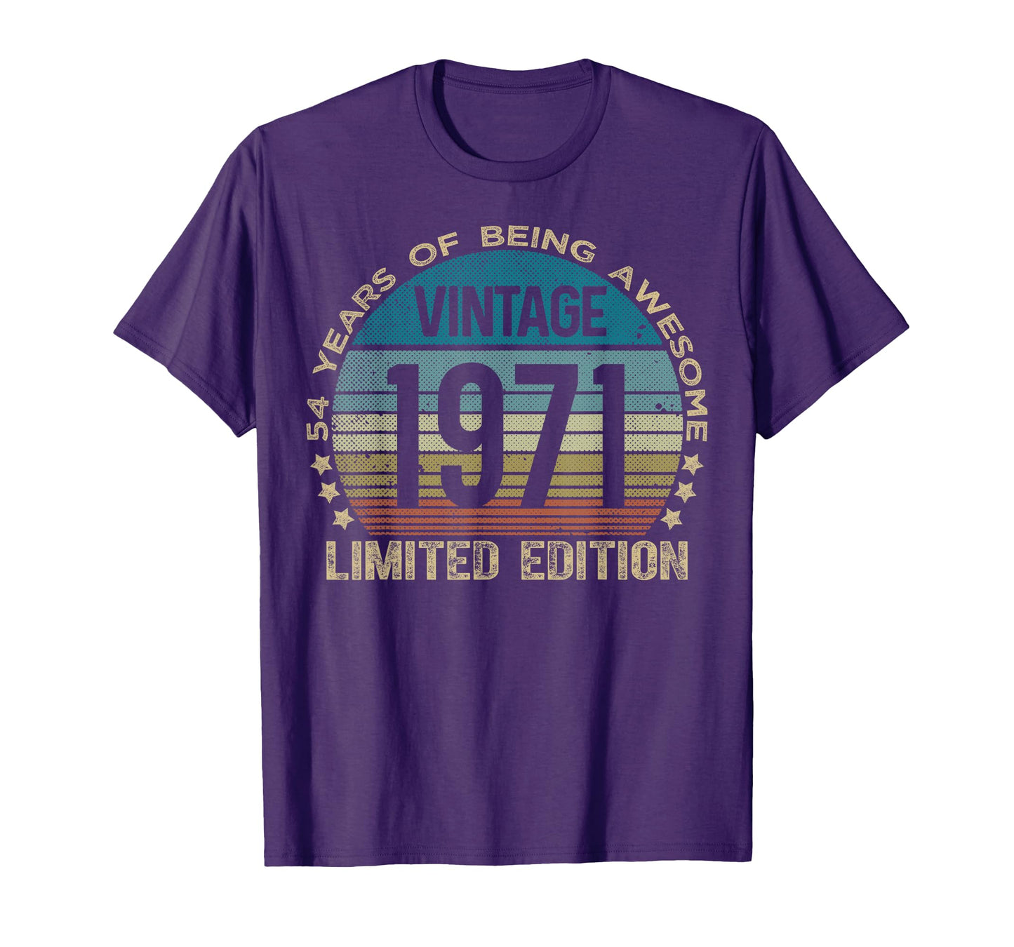 54 Year Old Gifts Vintage 1971 Limited Edition 54th Birthday T-Shirt