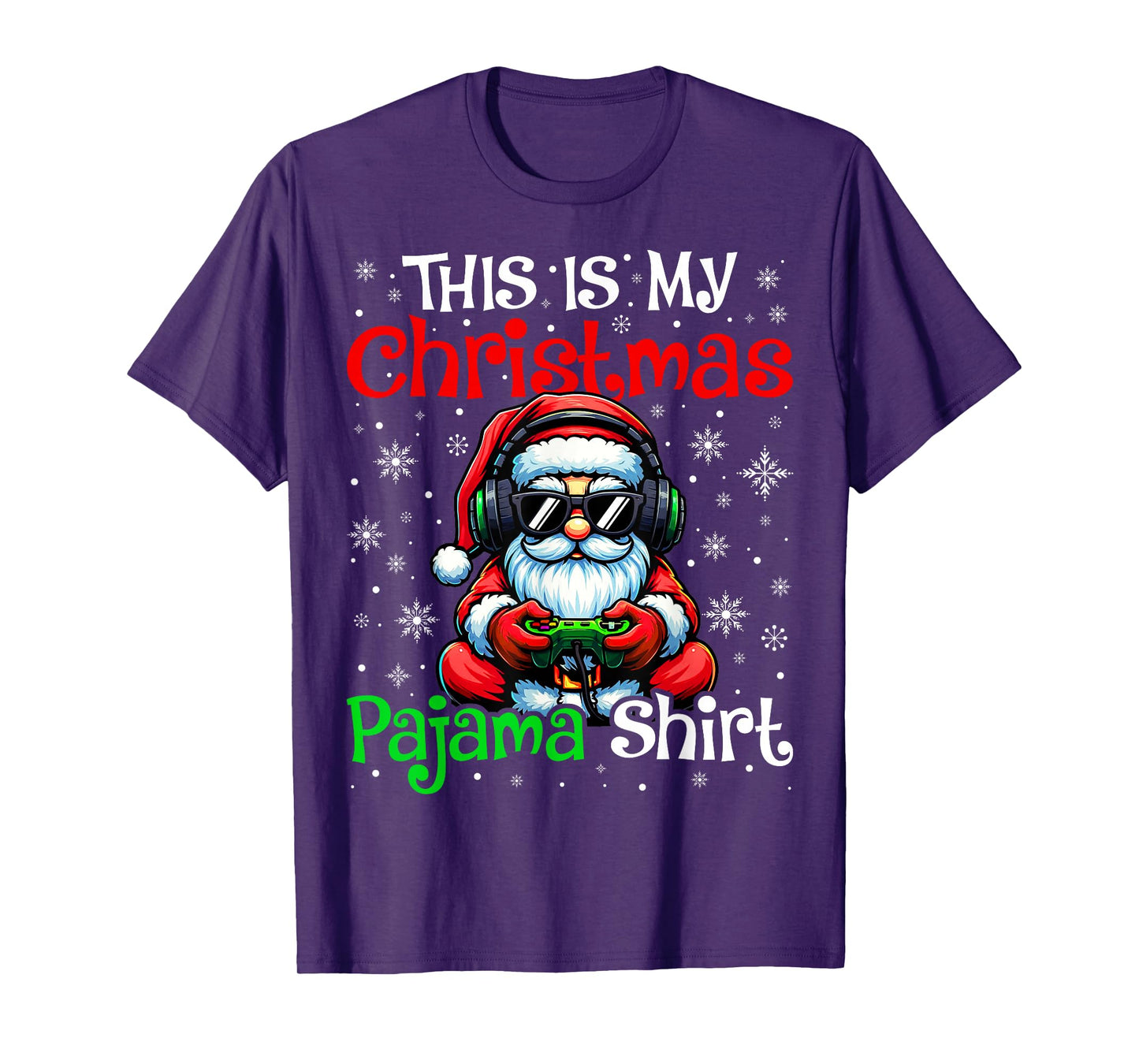 This is My Christmas Pajamas Shirts Santa Xmas Men Kid T-Shirt