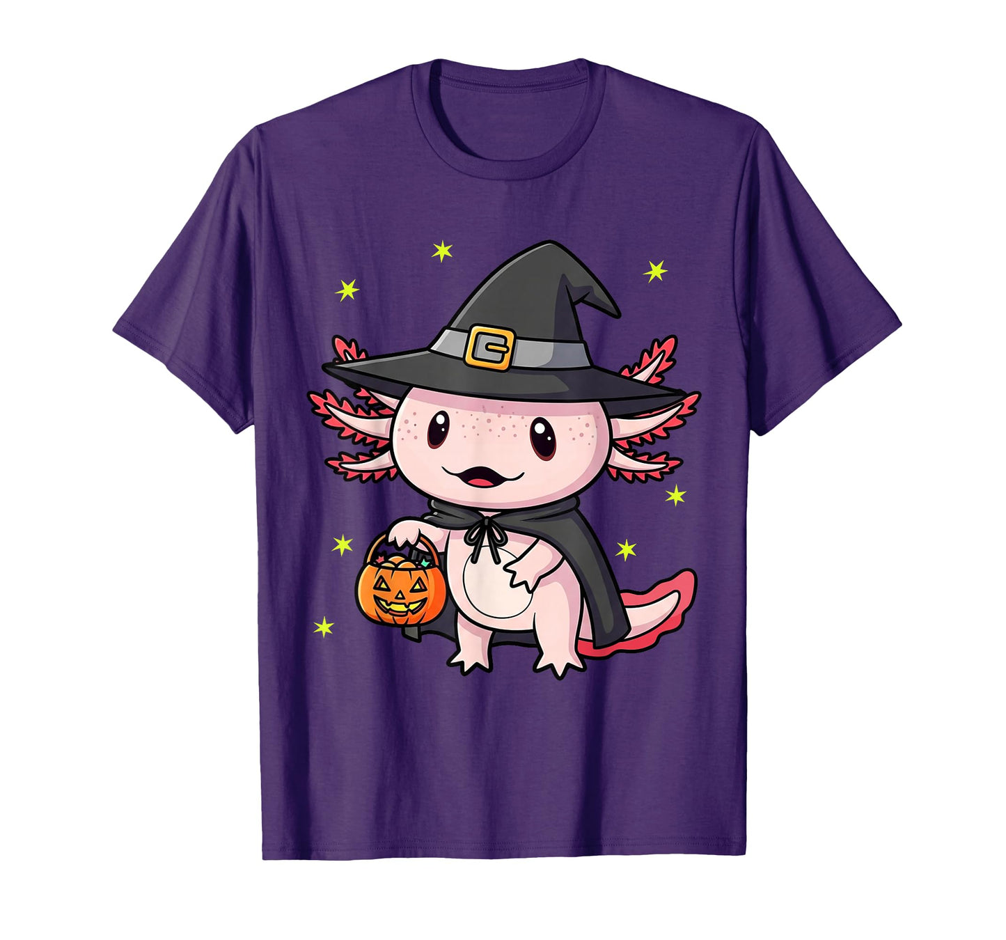 Trick or Treat A Lotl Axolotl Halloween Costume Witch Girls T-Shirt