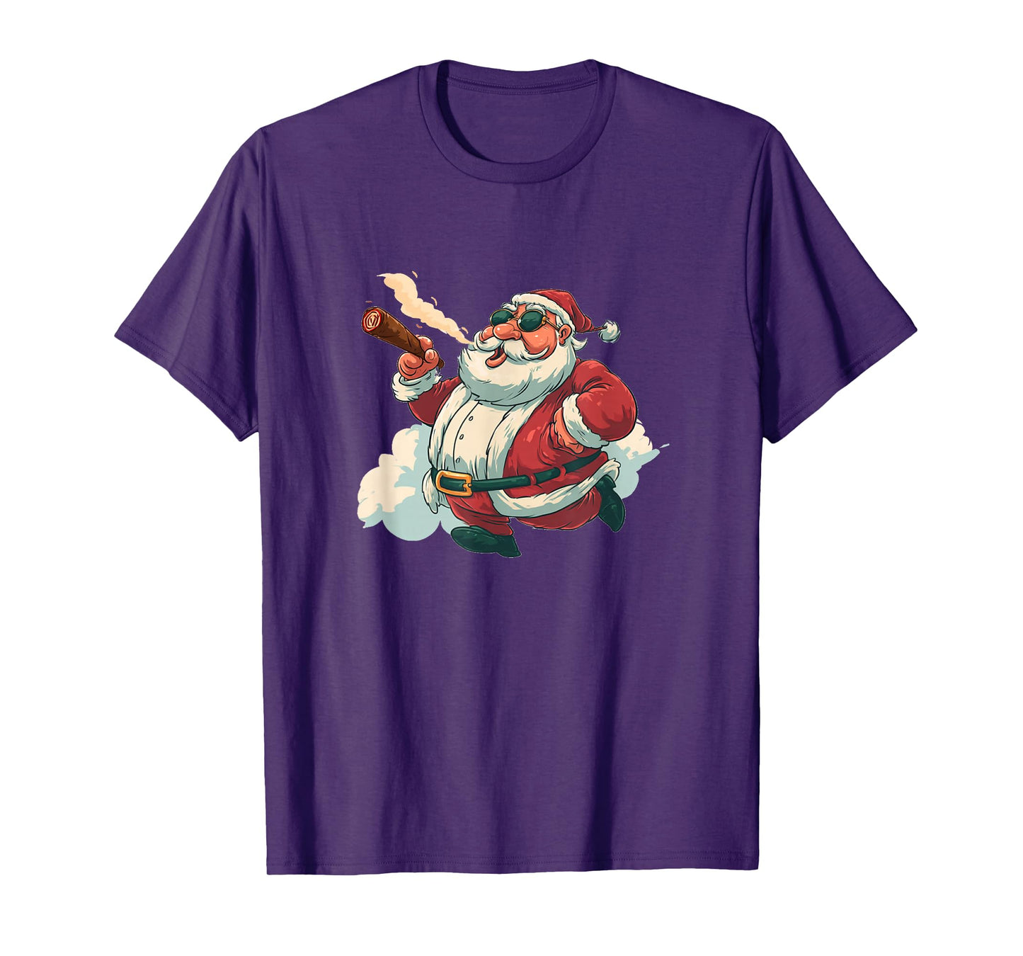 Pretty Smoker Santa Costume for Cigar and Smoking Xmas T-Shirt