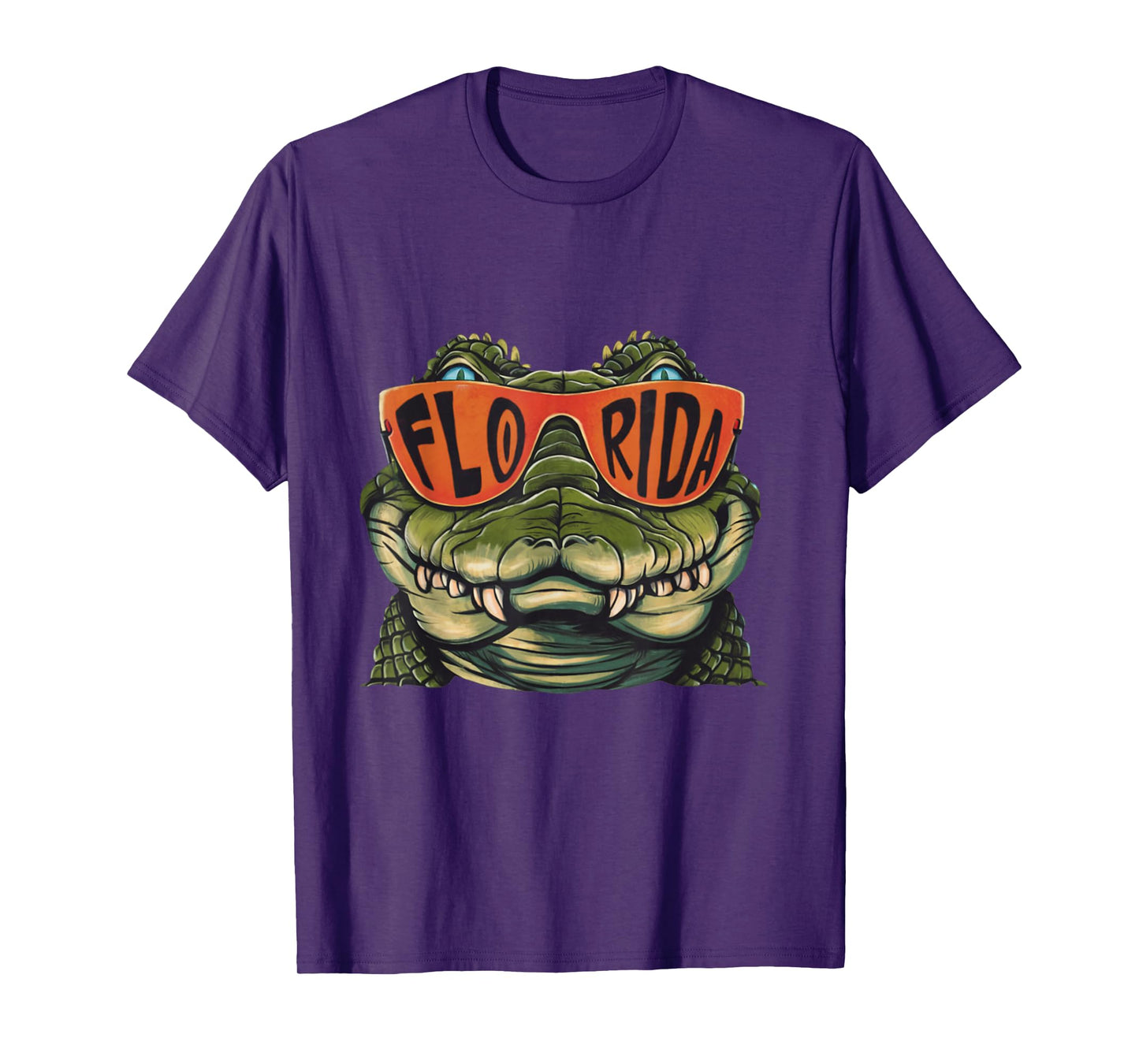 Florida Alligator Wearing Retro Style Sunglasses Animal Art T-Shirt