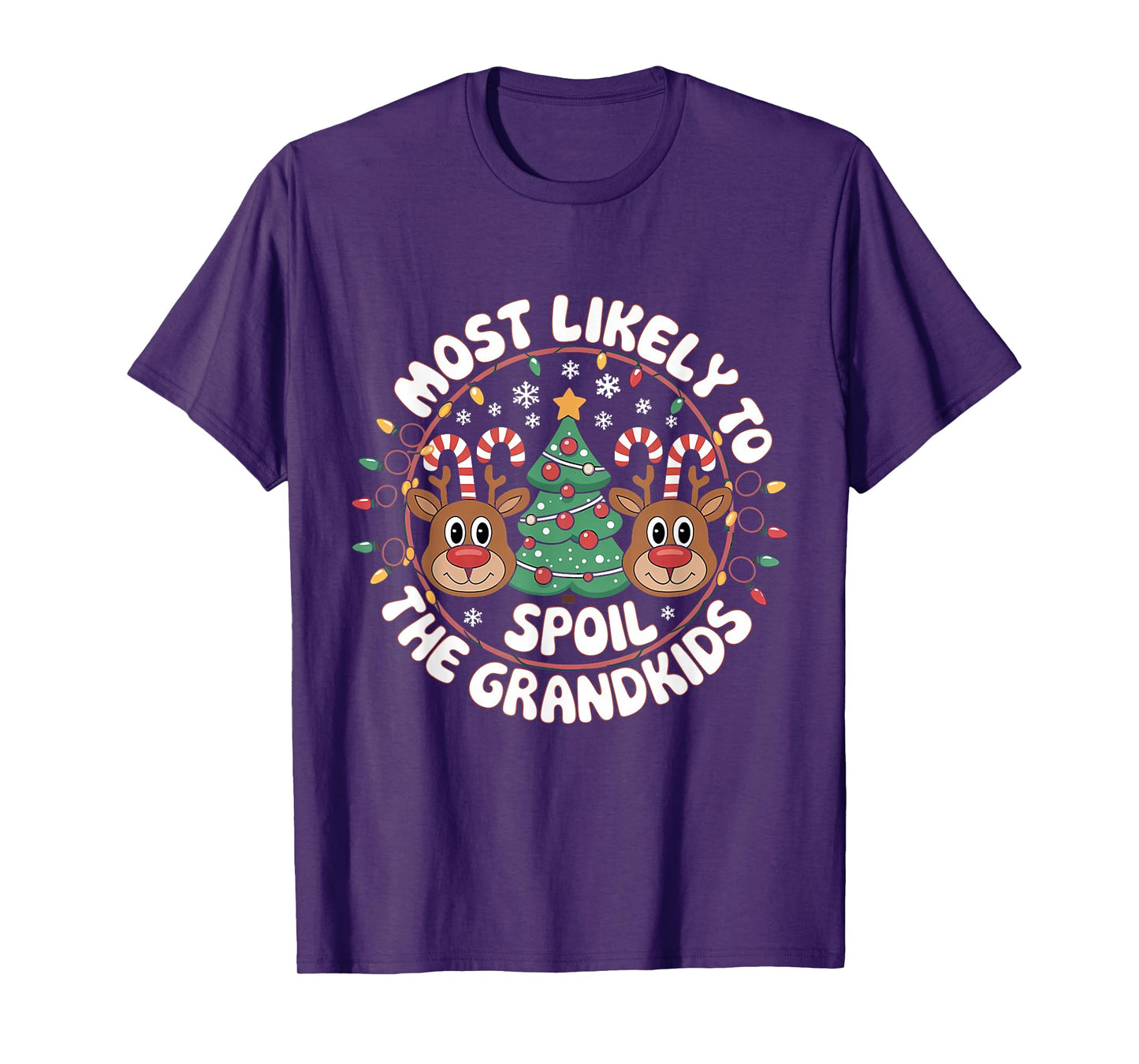 Most Likely to Spoil The Grandkids Christmas Party Family T-Shirt