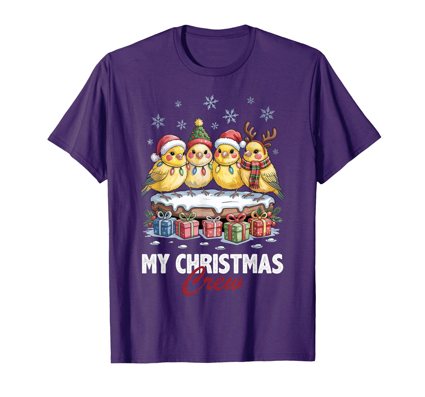 Canary Christmas Crew Cute Bird Lovers Funny Holiday Pajama T-Shirt