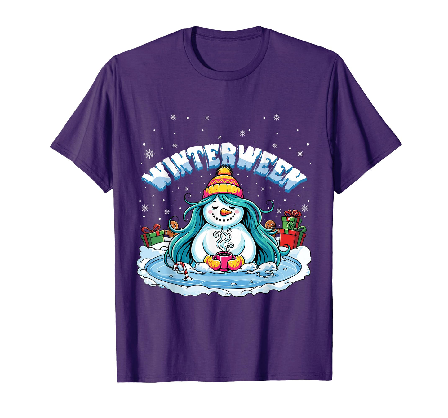 Winterween Winter Halloween Christmas Snow Man T-Shirt