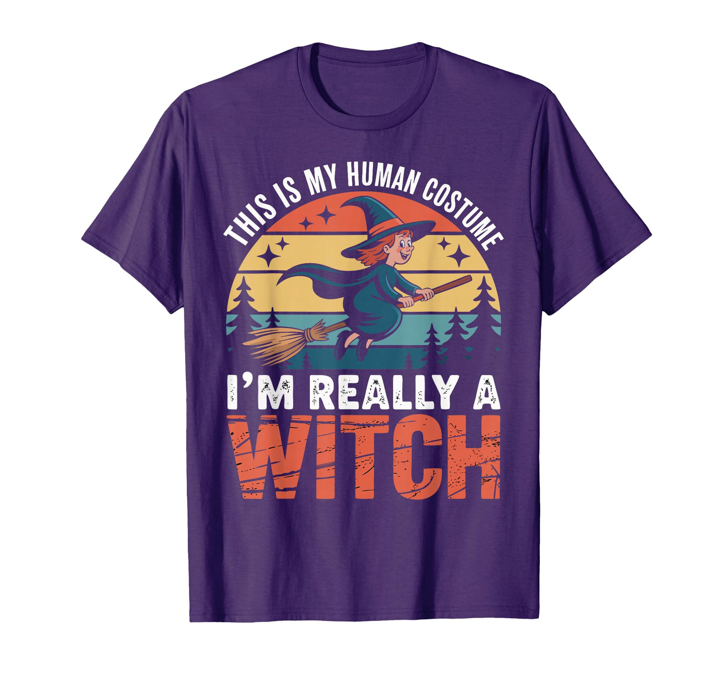 This is My Human Costume Witch Funny Spooky Halloween T-Shirt