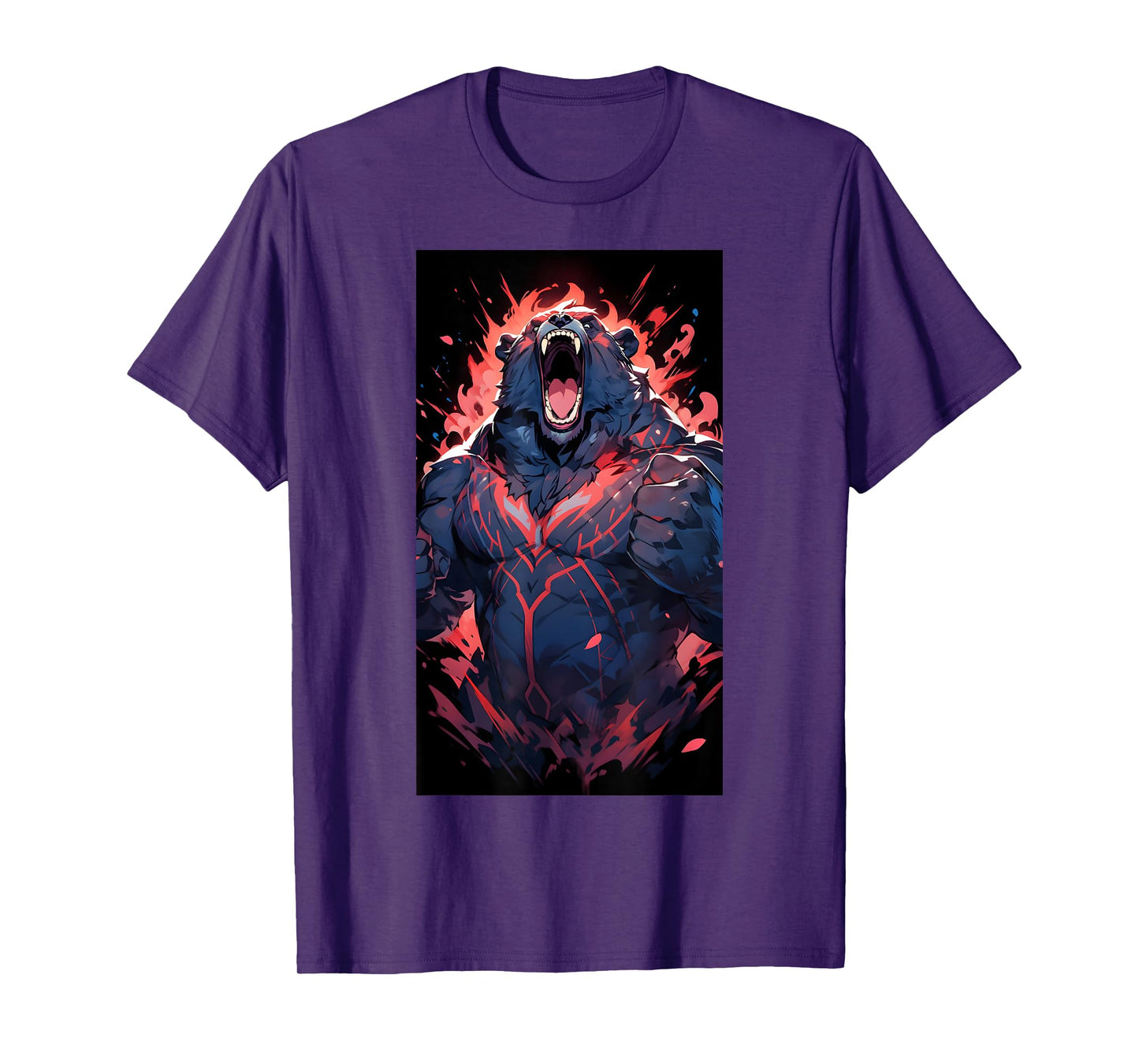 Bodybuilding Fitness Gym Bodybuilder Bear Anime Workout T-Shirt