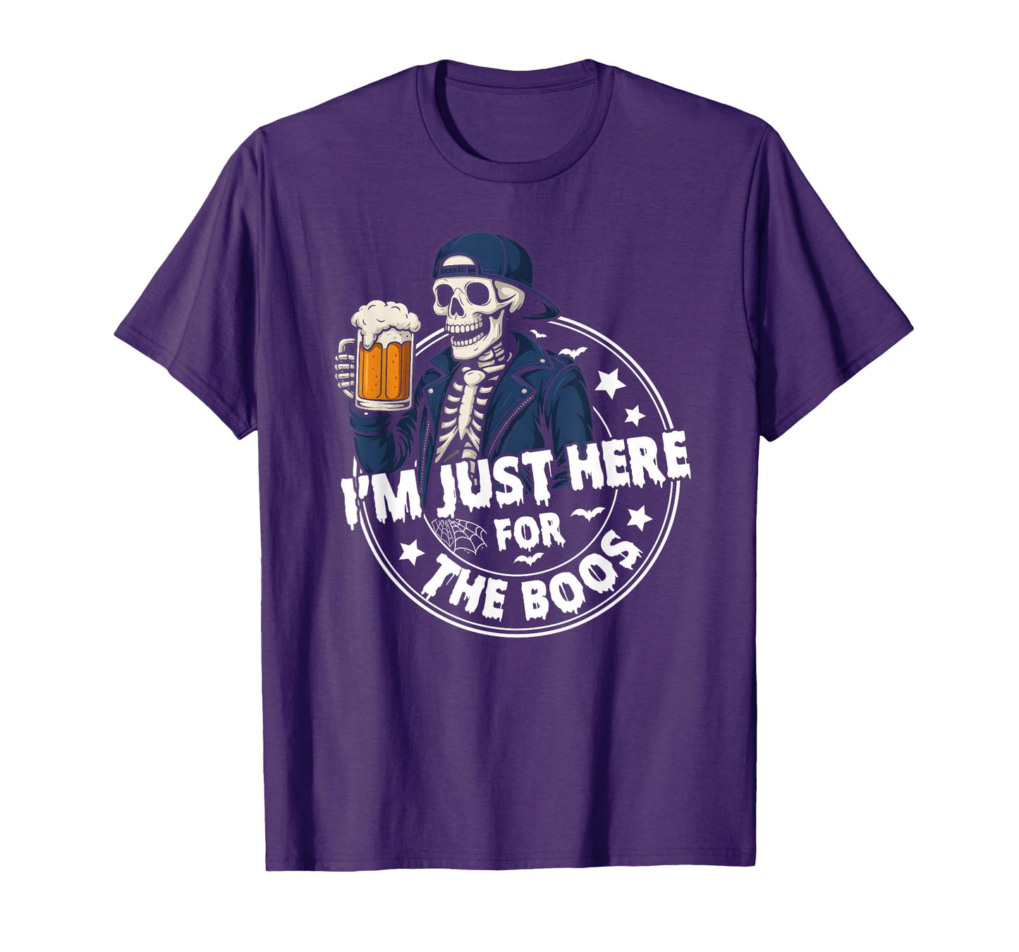 I'm Just Here for The Boos Funny Halloween Ghost Men Women T-Shirt