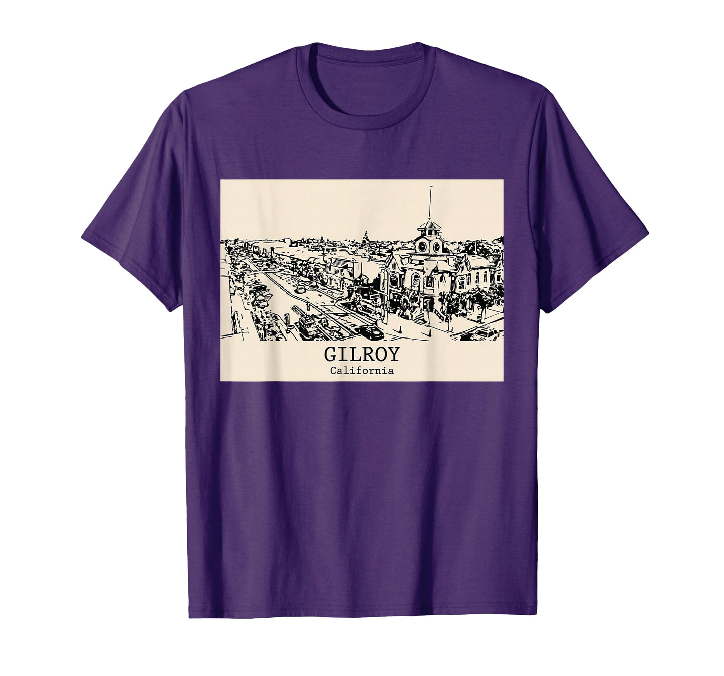Gilroy California Vintage Retro Travel Souvenir T-Shirt