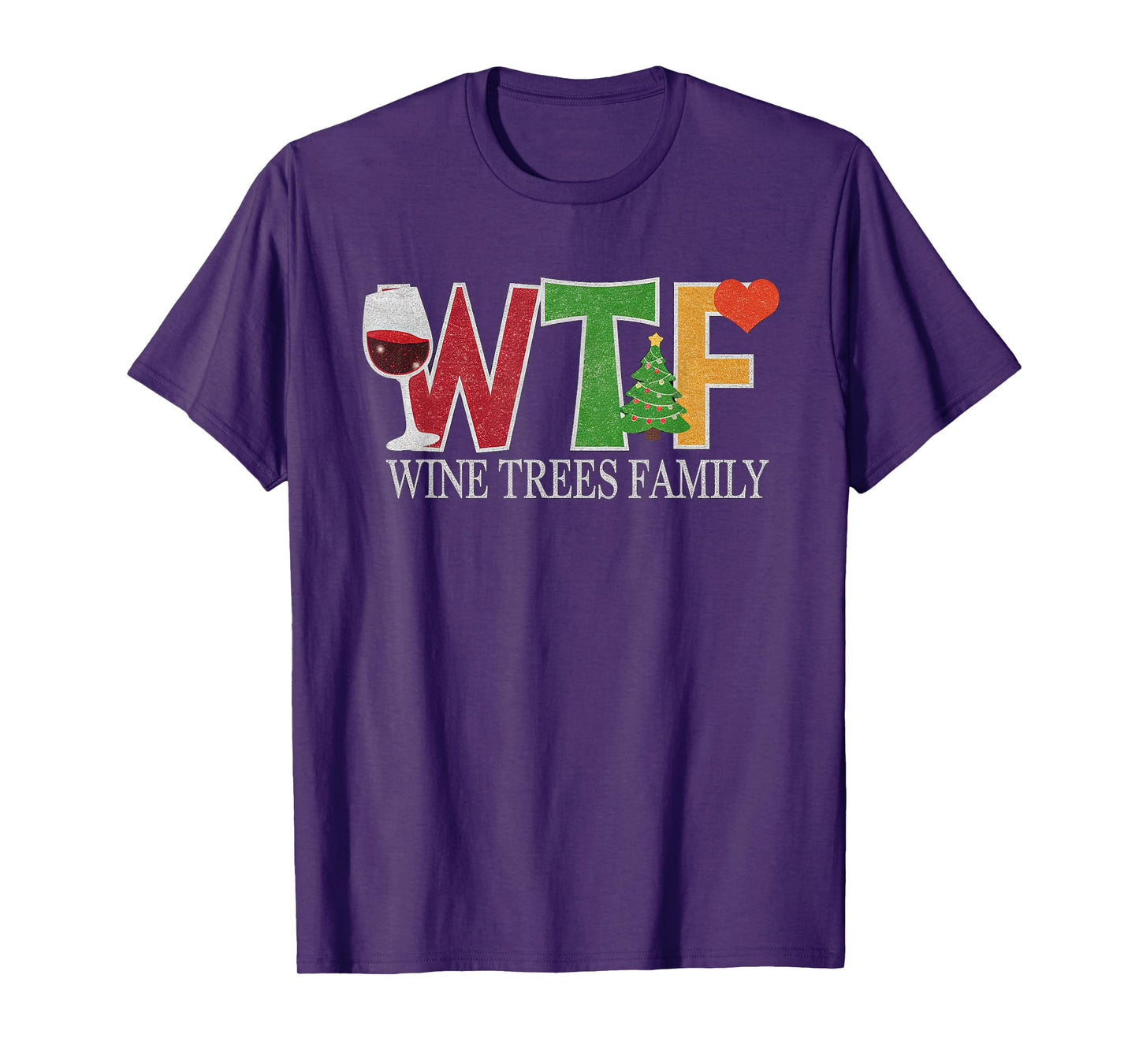 Christmas WTF Wine Trees Family Santa Christmastree T-Shirt