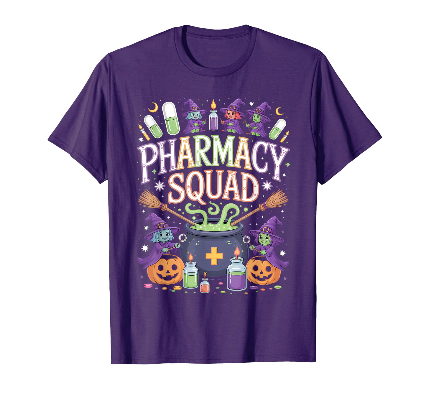 Pharmacy Squad Funny Witch Outfit for Pharmacists and Spooky T-Shirt