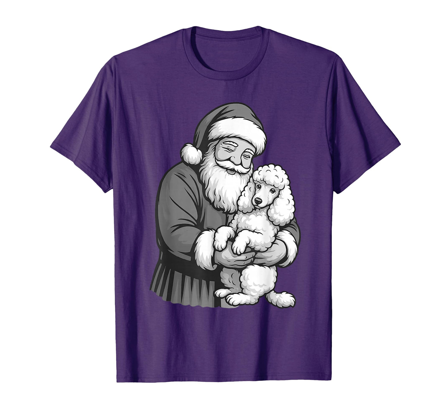 Poodle Santa Claus Christmas Dog Lover T-Shirt