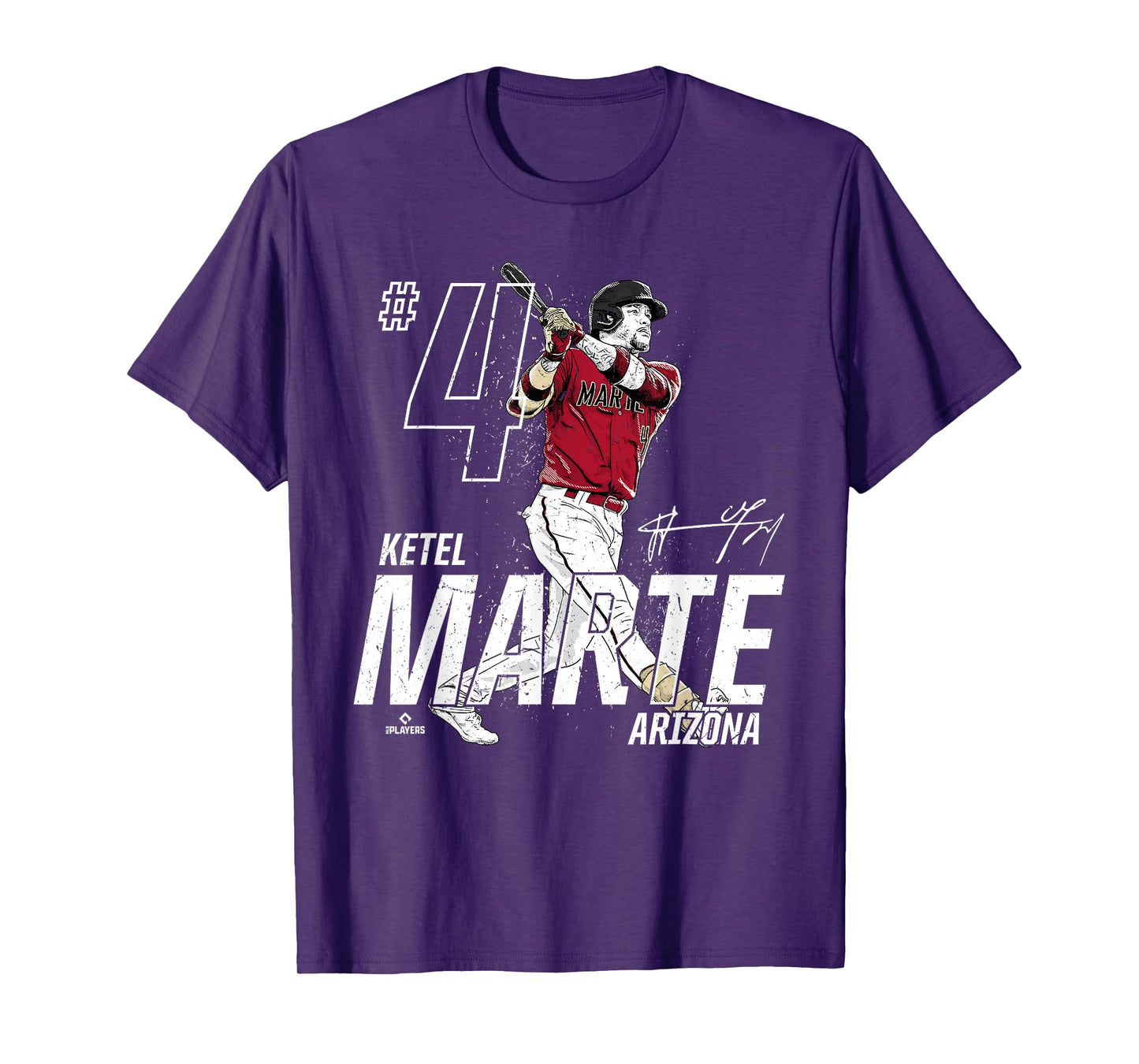 Dynamic Pose Ketel Marte Arizona Baseball MLBPA T-Shirt