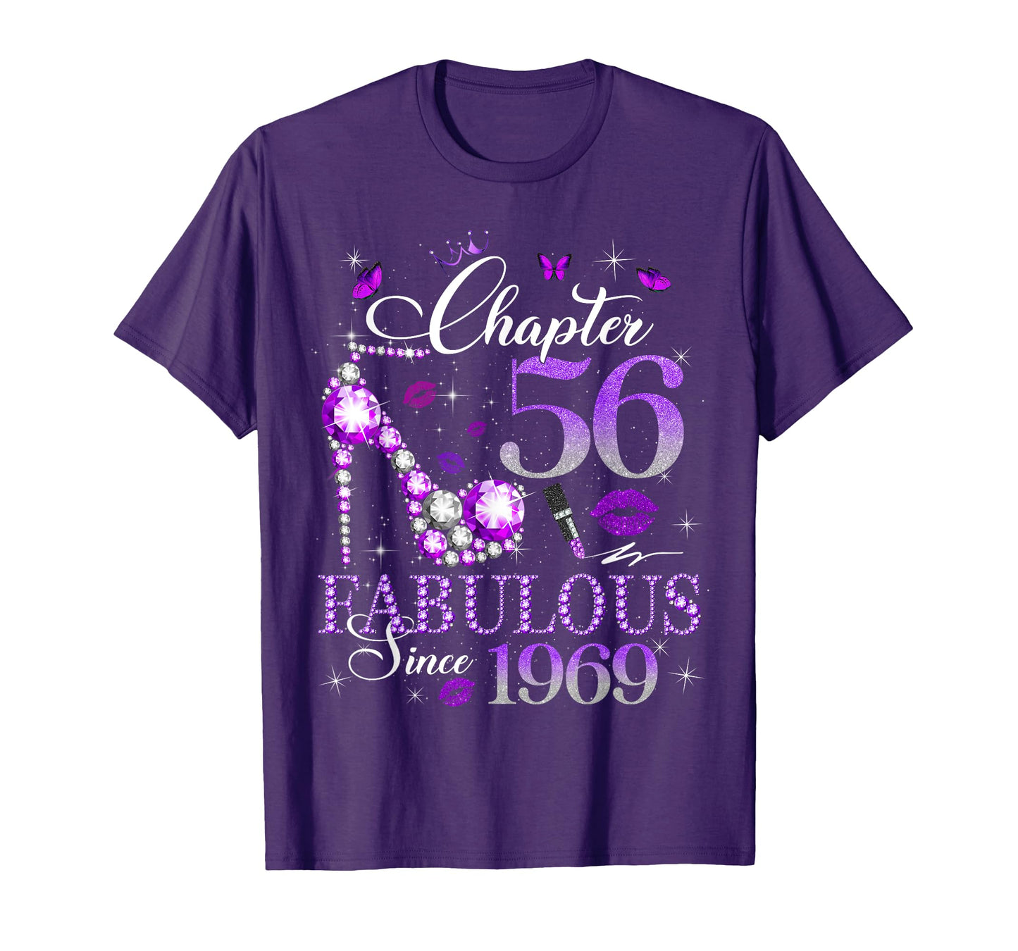 Chapter 56 Fabulous Since 1969 56th Birthday Queen Diamond T-Shirt