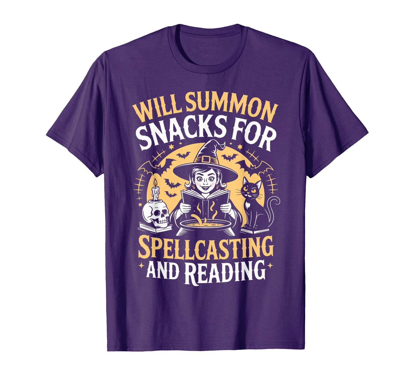 Will Summon Snacks Witch Witches Bookish Book Reader Reading T-Shirt