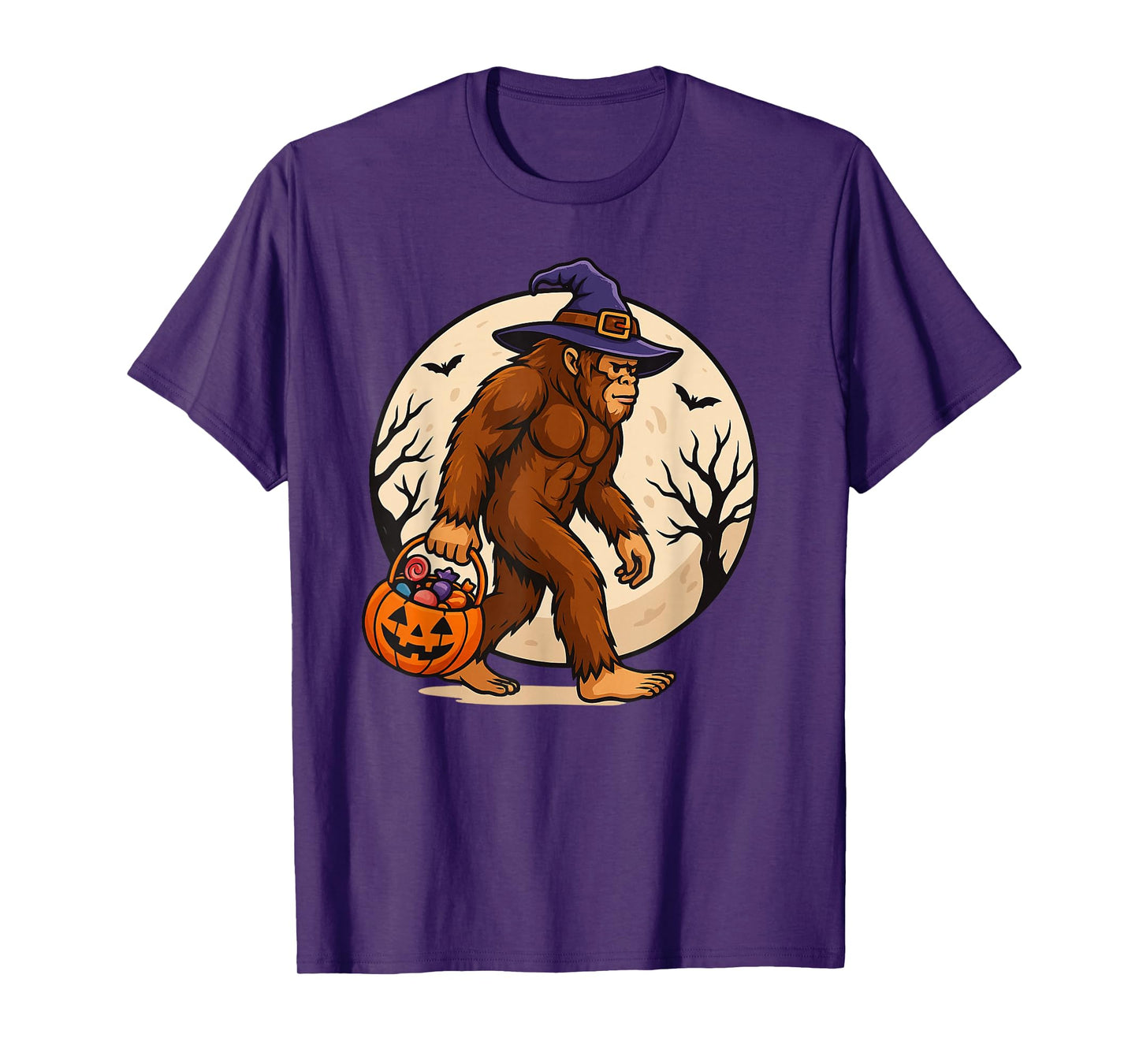 Bigfoot Trick or Treat Funny Halloween Sasquatch Costume T-Shirt