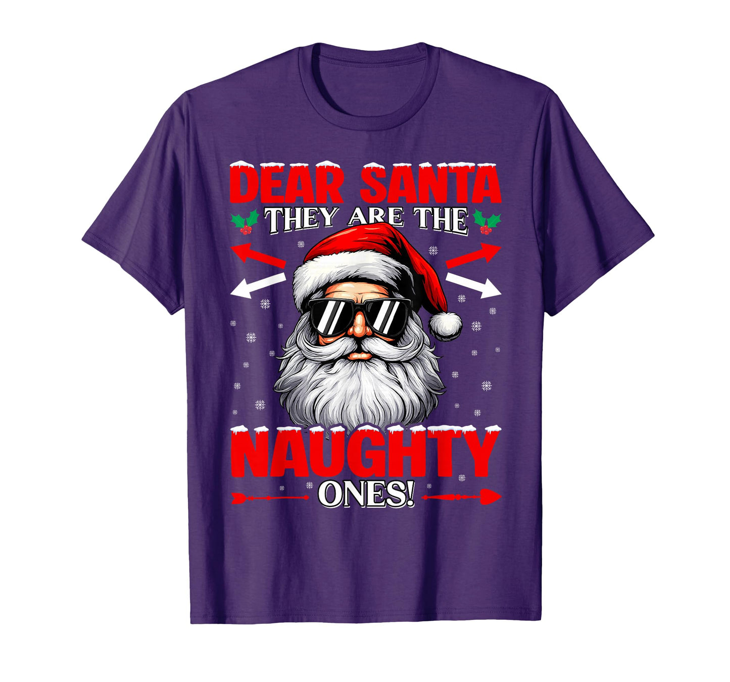Dear Santa They are The Naughty One Christmas Xmas Men Boy T-Shirt
