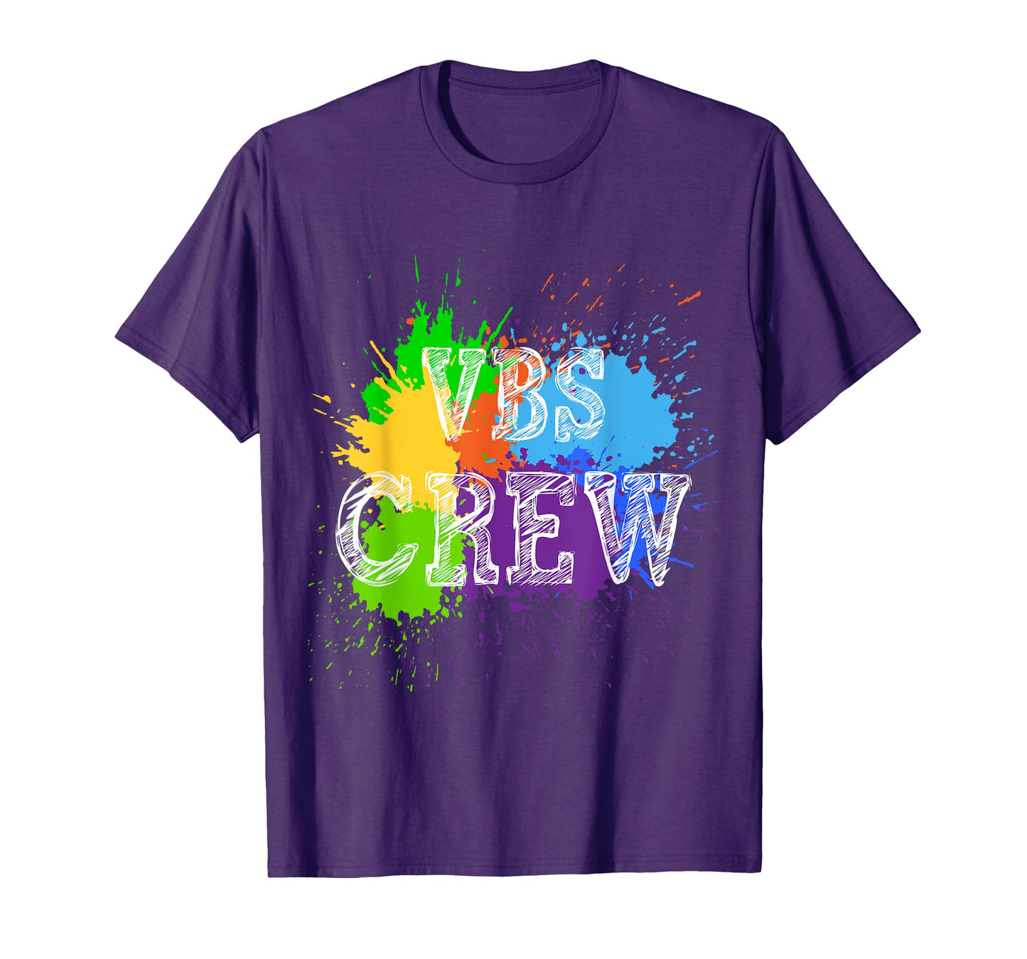 VBS Crew Design Paint Splatter Vacation Bible School Apparel T-Shirt