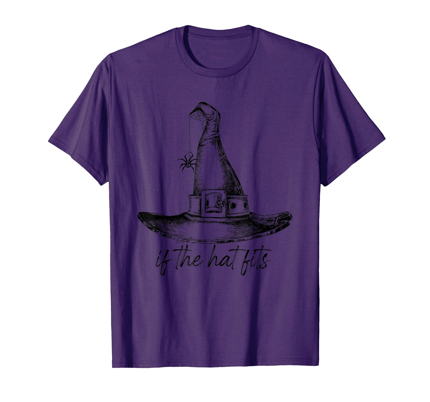 If The Hat Fits, Retro Witches Hat Halloween T-Shirt