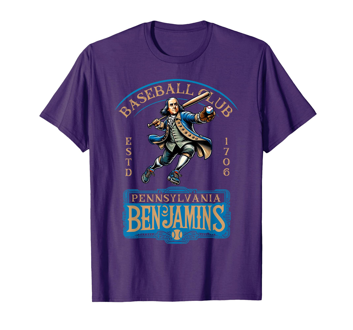 Pennslyvania Benjamins Retro Minor League Baseball Team T-Shirt
