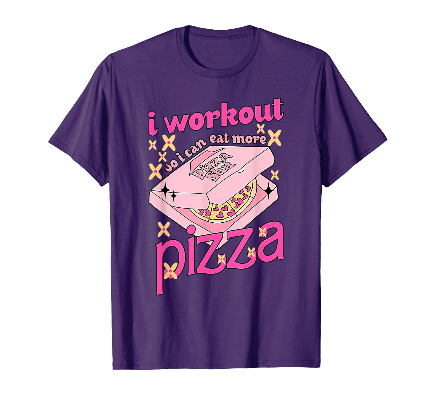 i workout so i can eat more pizza funny workout gym T-Shirt