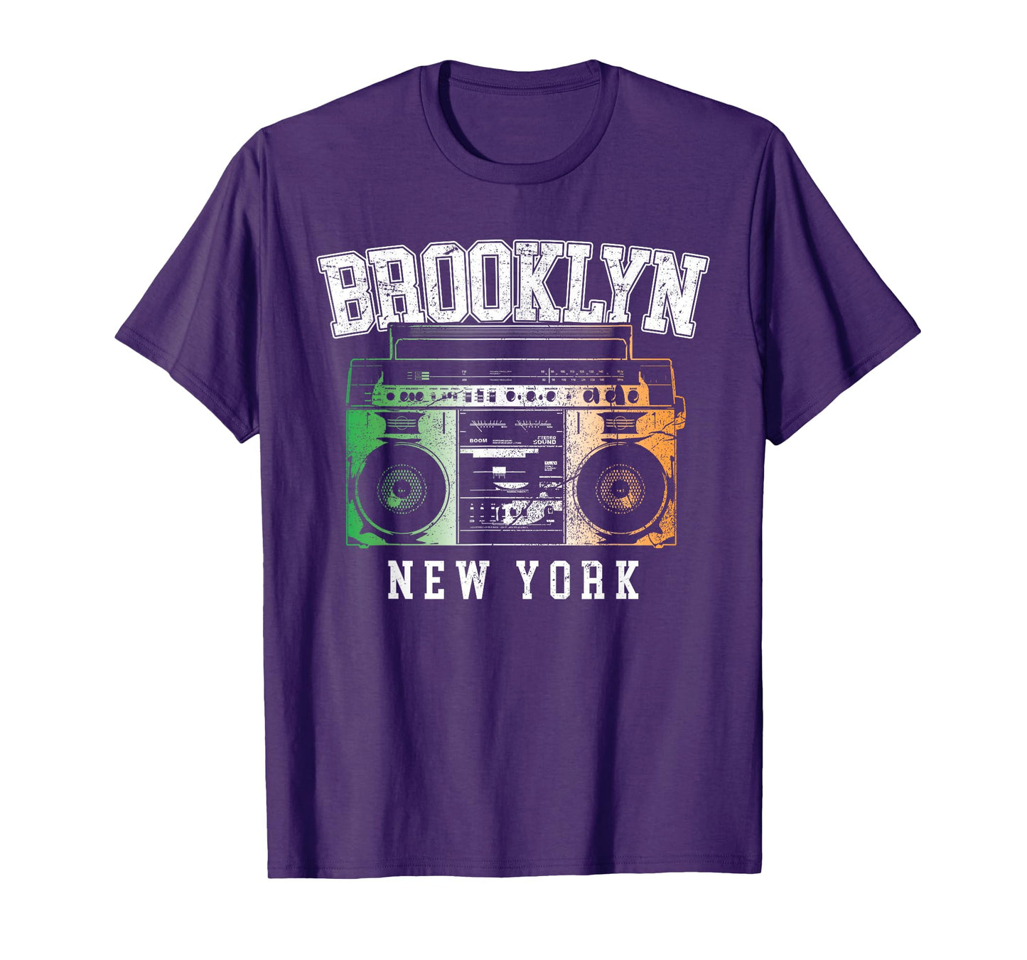 Brooklyn NYC - New York City Irish Flag Boombox T-Shirt
