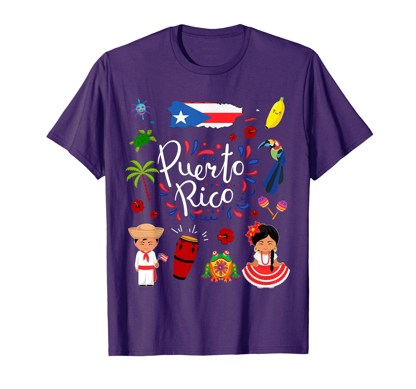 Puerto Rican Culture Outfit Idea Puerto Rico Flag kids T-Shirt