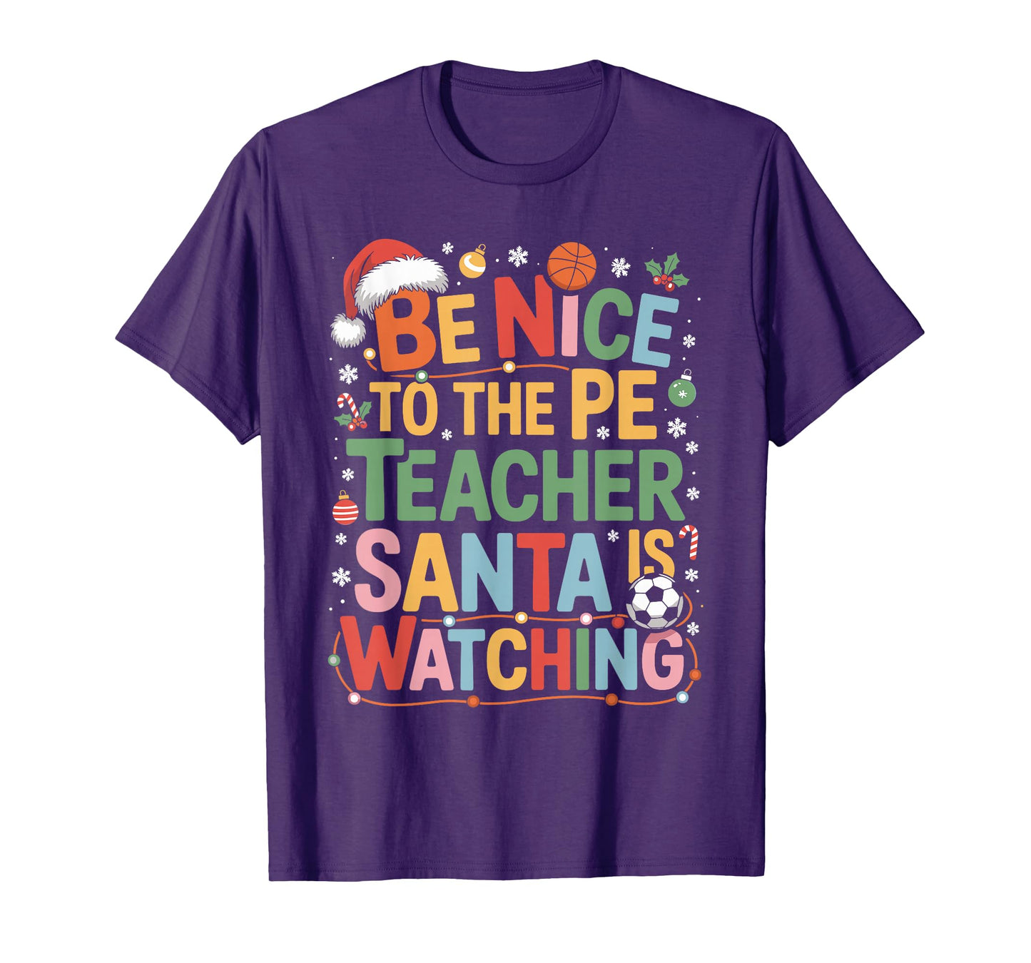 PE Teacher Christmas Physical Education Xmas T-Shirt