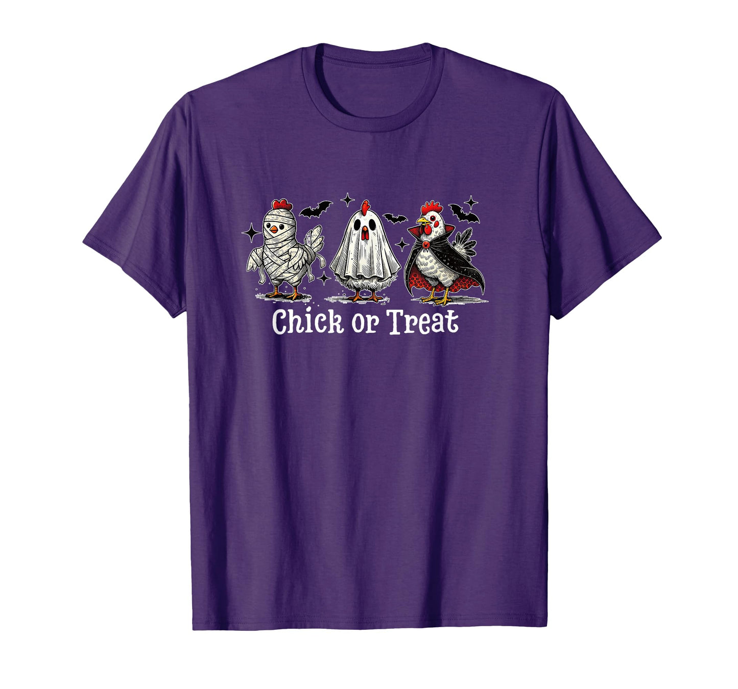 Chick Or Treat Halloween Witch Spooky Chicken T-Shirt