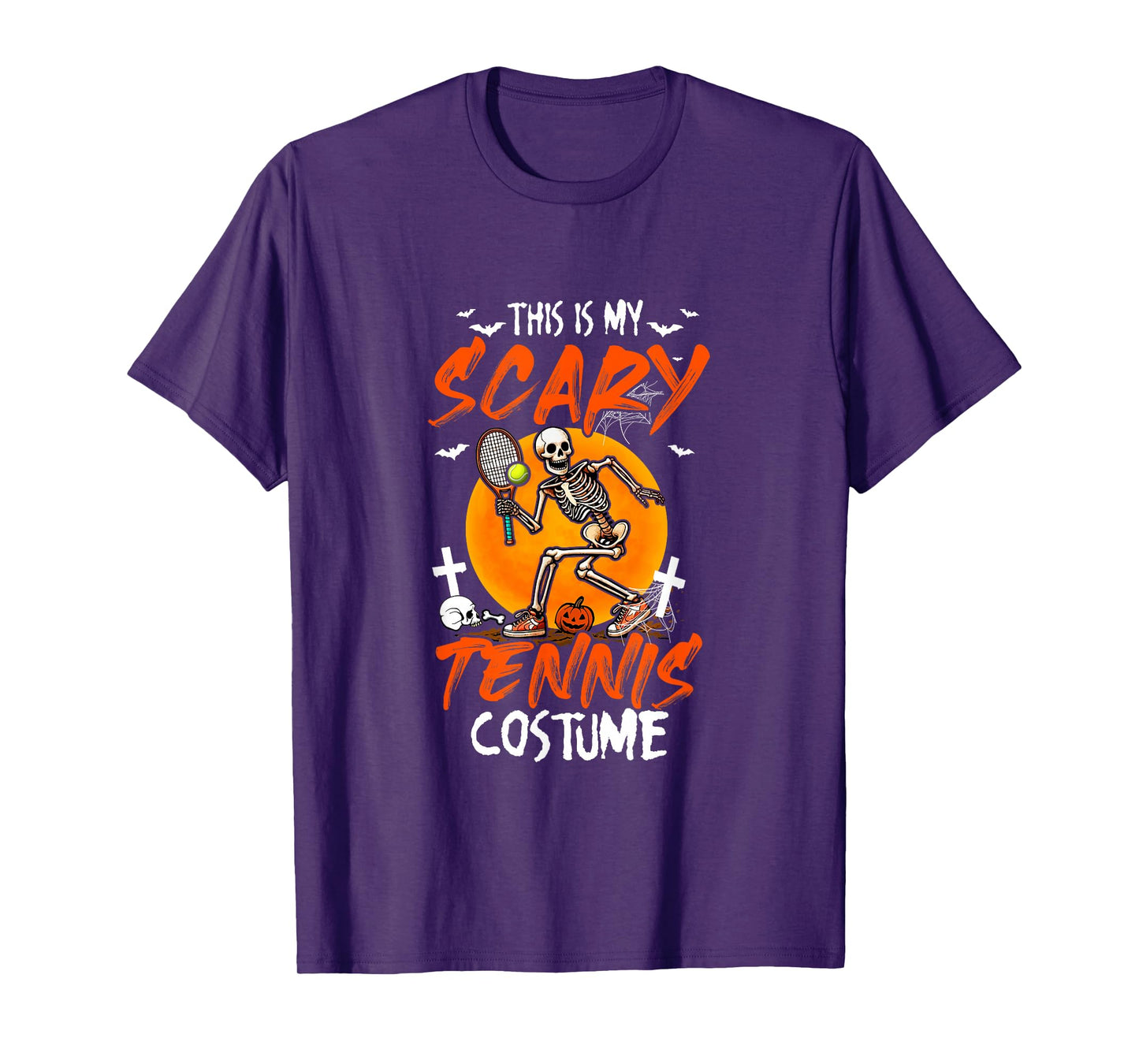 My Scary Tennis Costume Skeleton Halloween Player Team T-Shirt