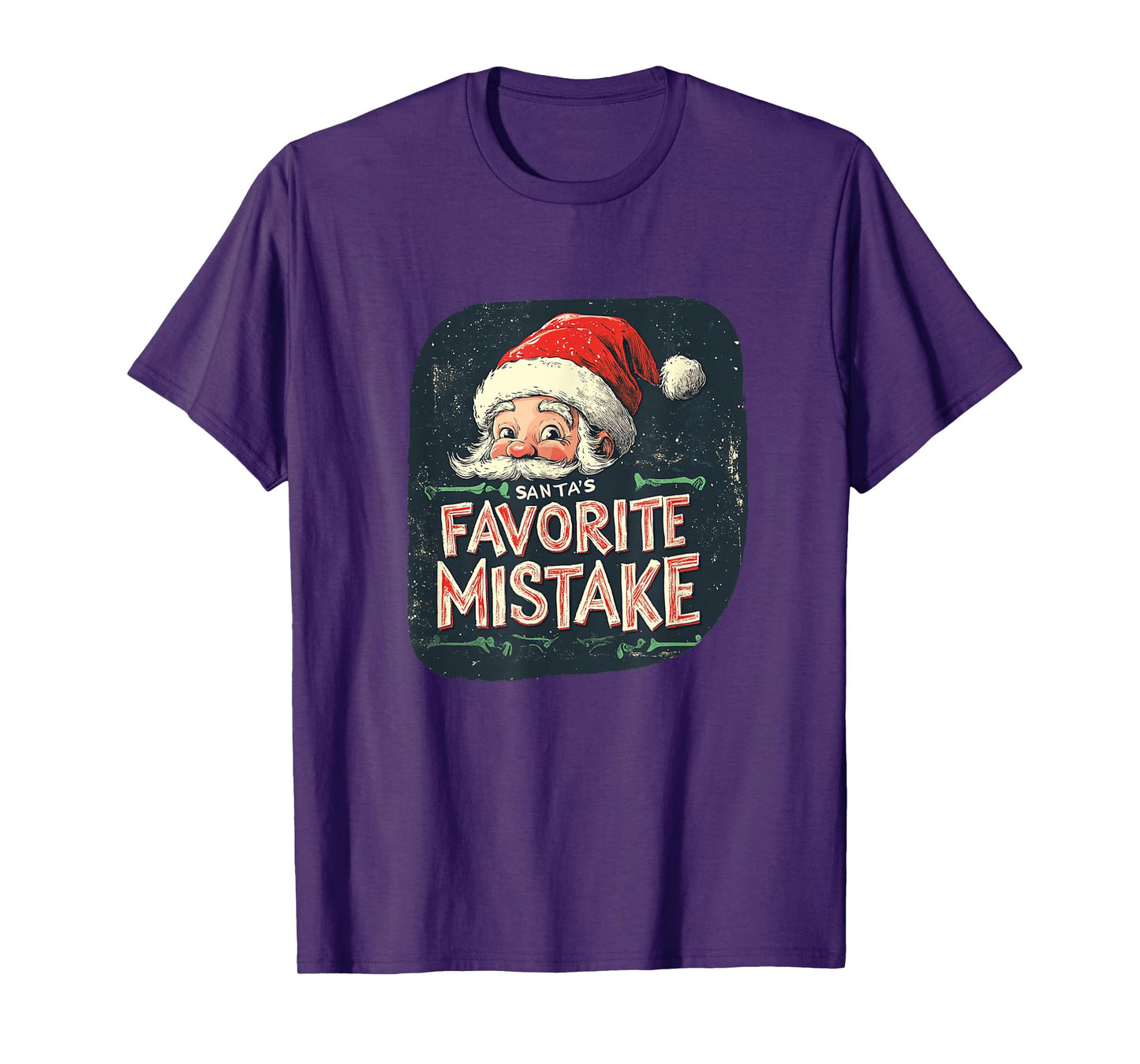 Festive Mistake Statement with Funny Santa Costume T-Shirt