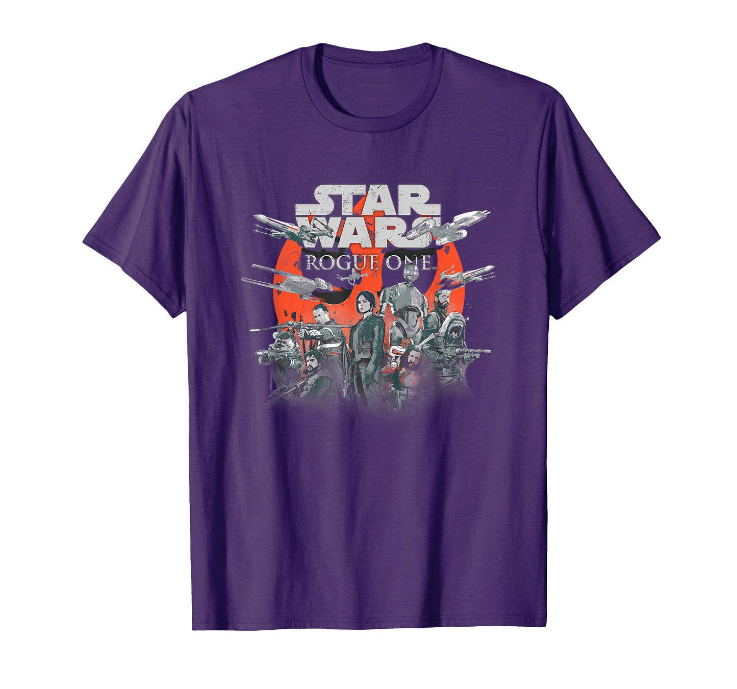 Star Wars Rogue One Distressed Rebel Group Vignette T-Shirt