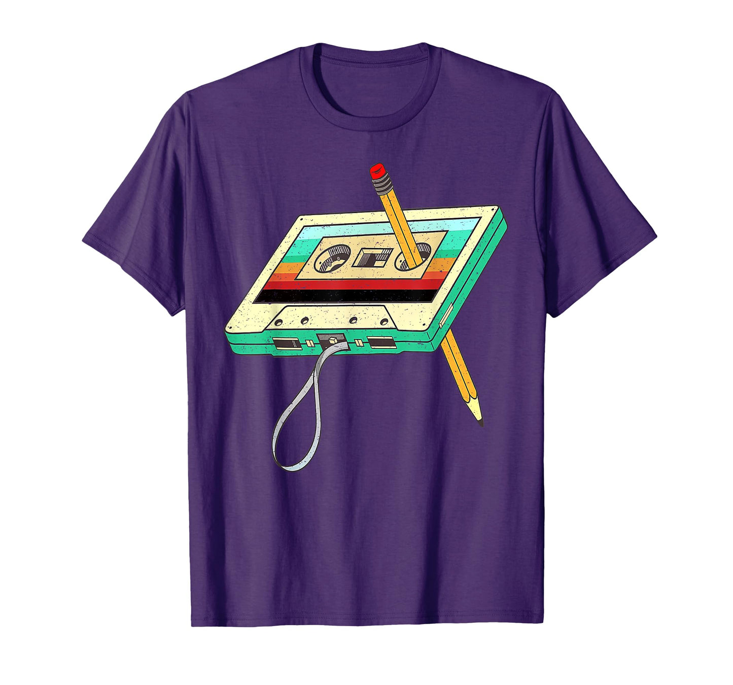 80s Cassette Tape Pencil 1980s Retro Vintage Throwback Music T-Shirt