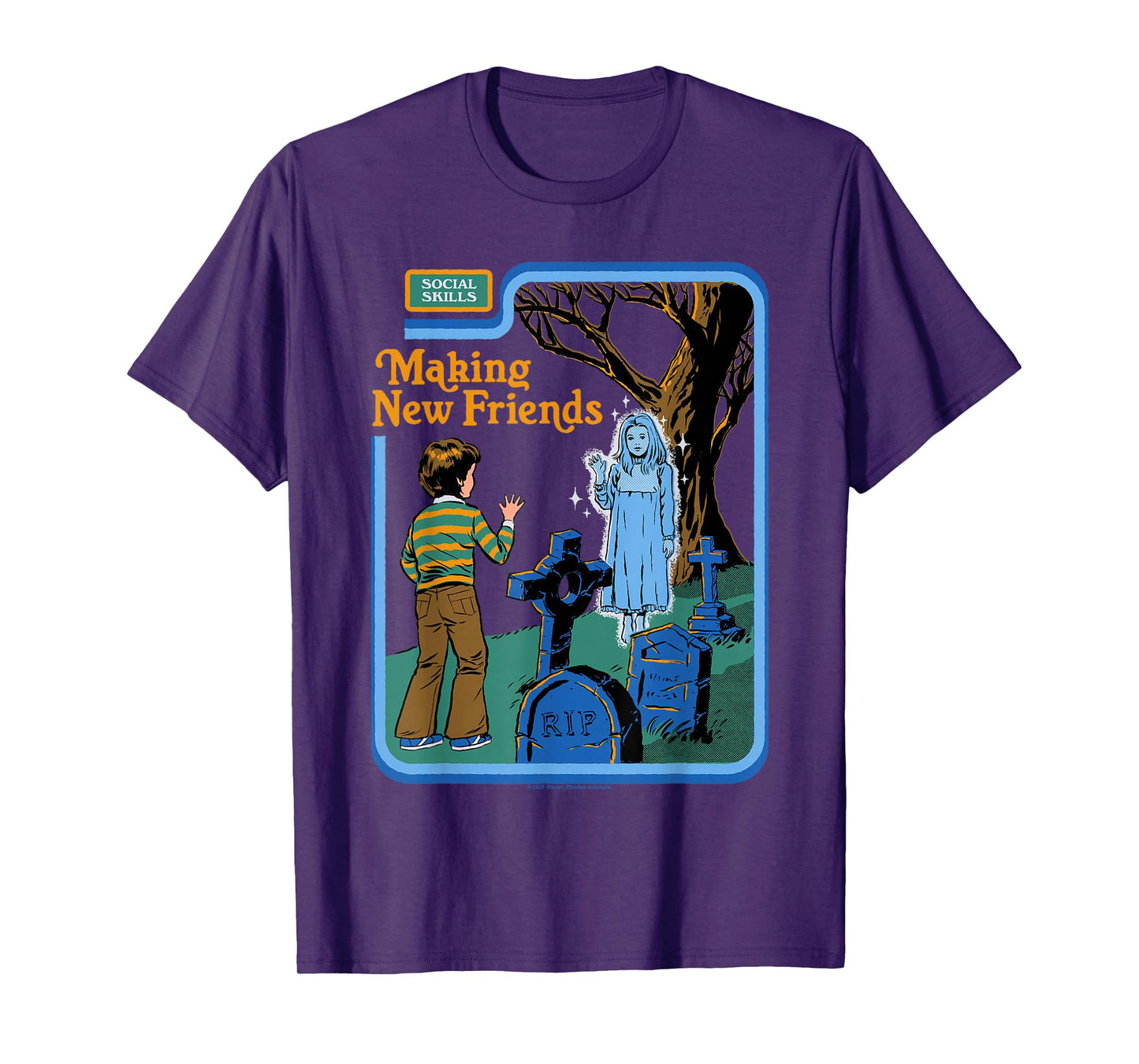 New Friends Ghost Sarcastic Retro Vintage Funny Adult Humor T-Shirt