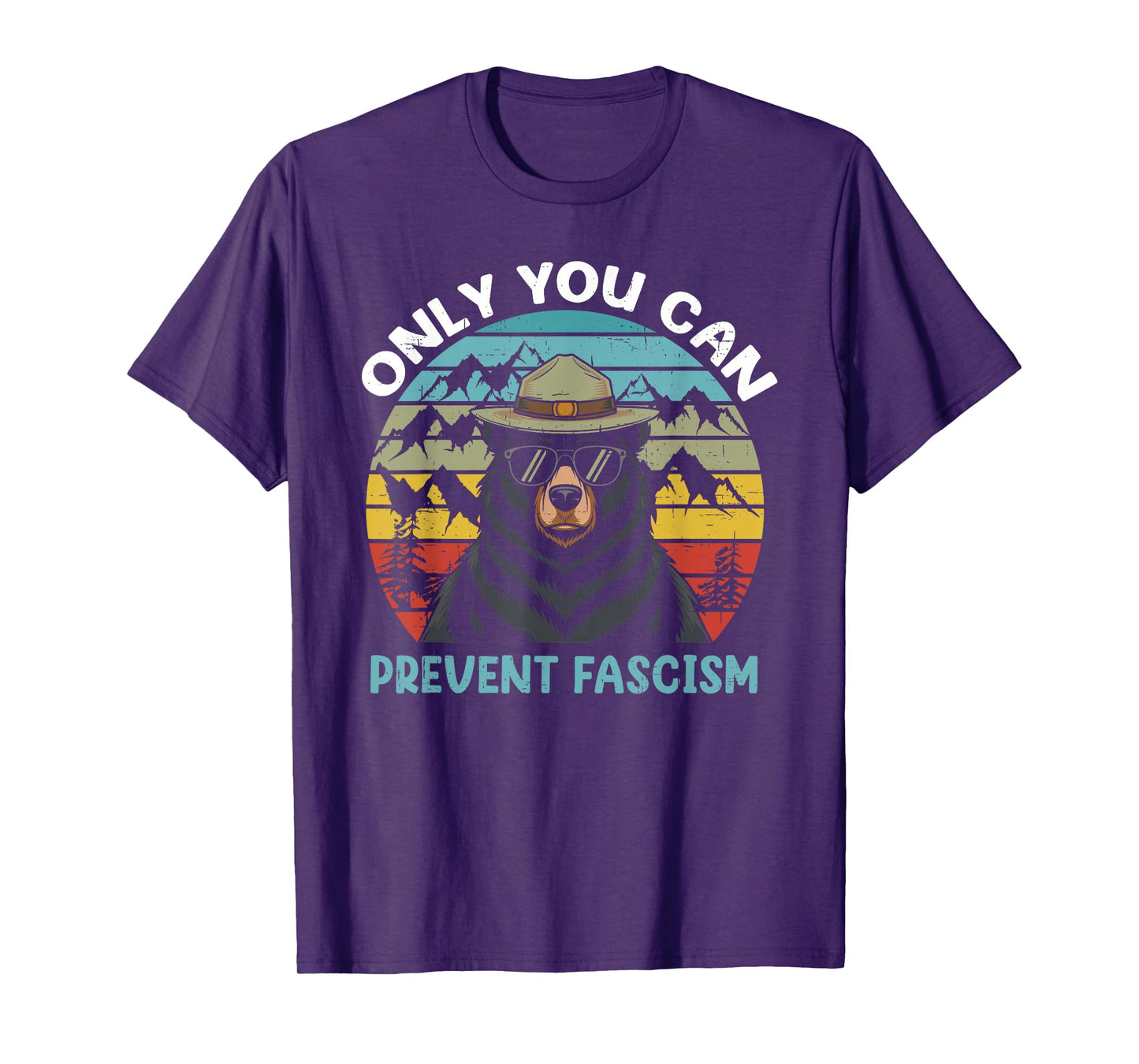 Vintage Resist Smokey The Bear Only You Can Prevent Fascism T-Shirt