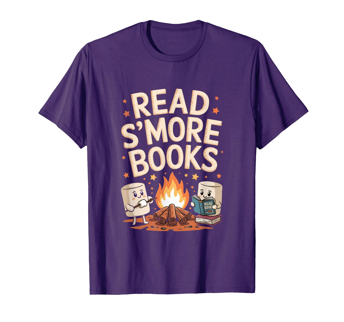 Read S'more Books Camping Outdoors Travel Campfire Smores T-Shirt