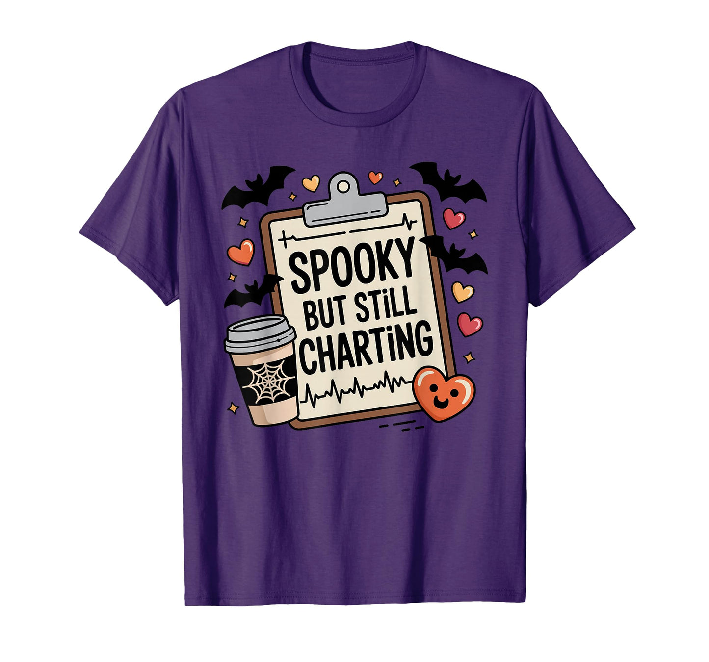 Spooky BUT Still CHARTING Halloween Design T-Shirt